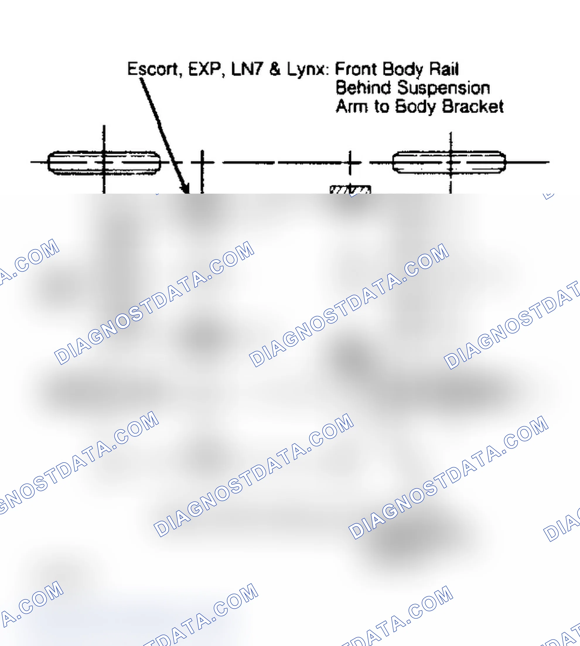 Scheme 3: Frame Contact Points. When lifting vehicles with air suspension, shut off power with switch in trunk or disconnect battery.