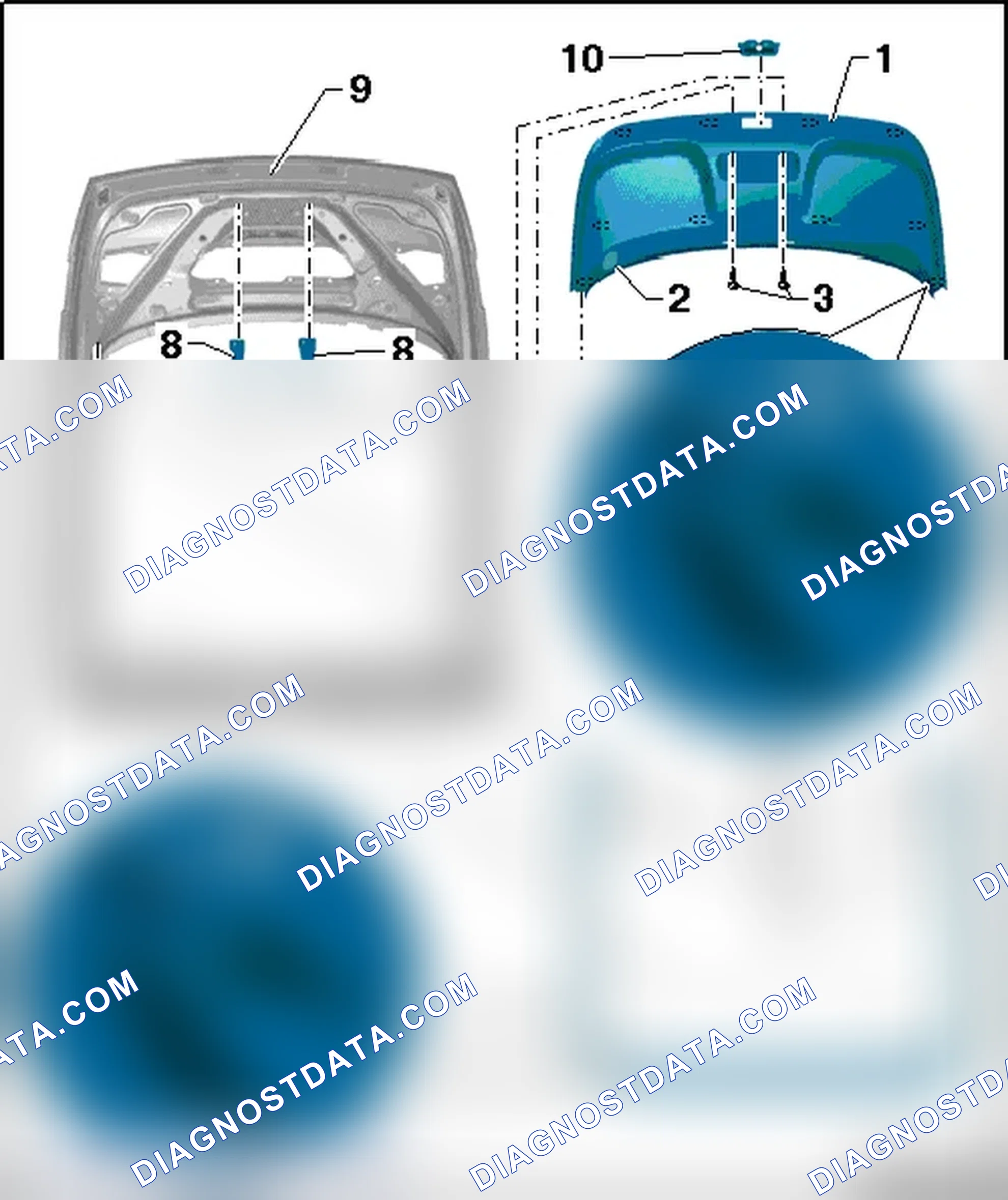Scheme 22: REAR LID TRIM ASSEMBLY OVERVIEW