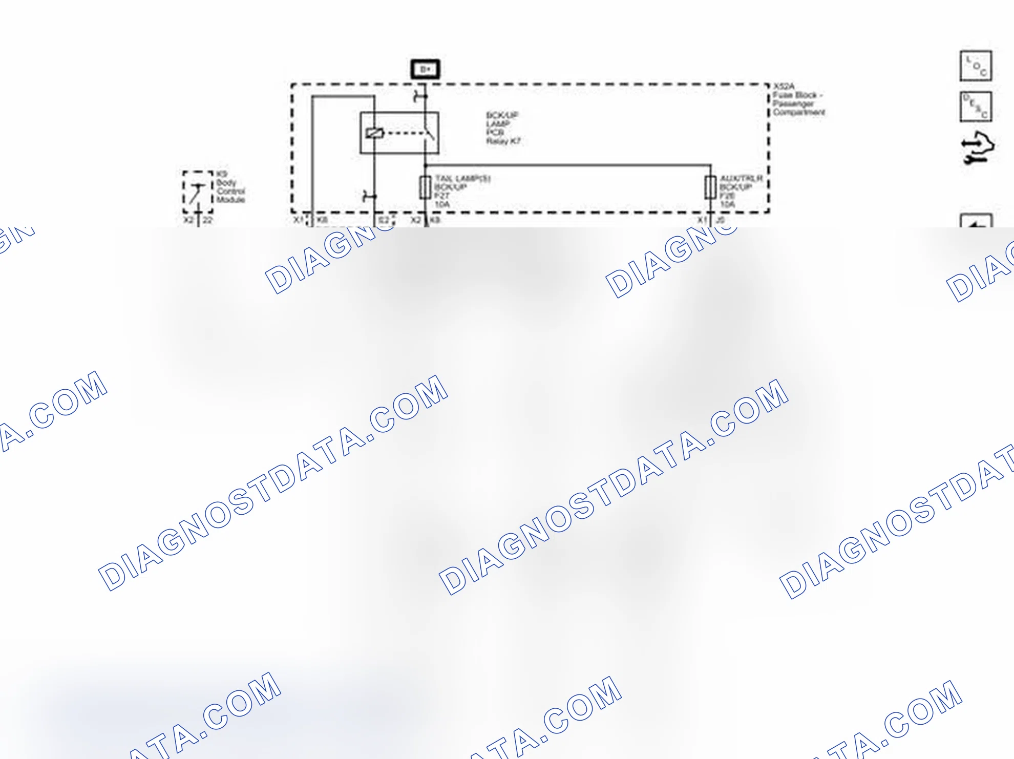 Scheme 8: Backup Lamps and Backup Alarm Wiring Schematics