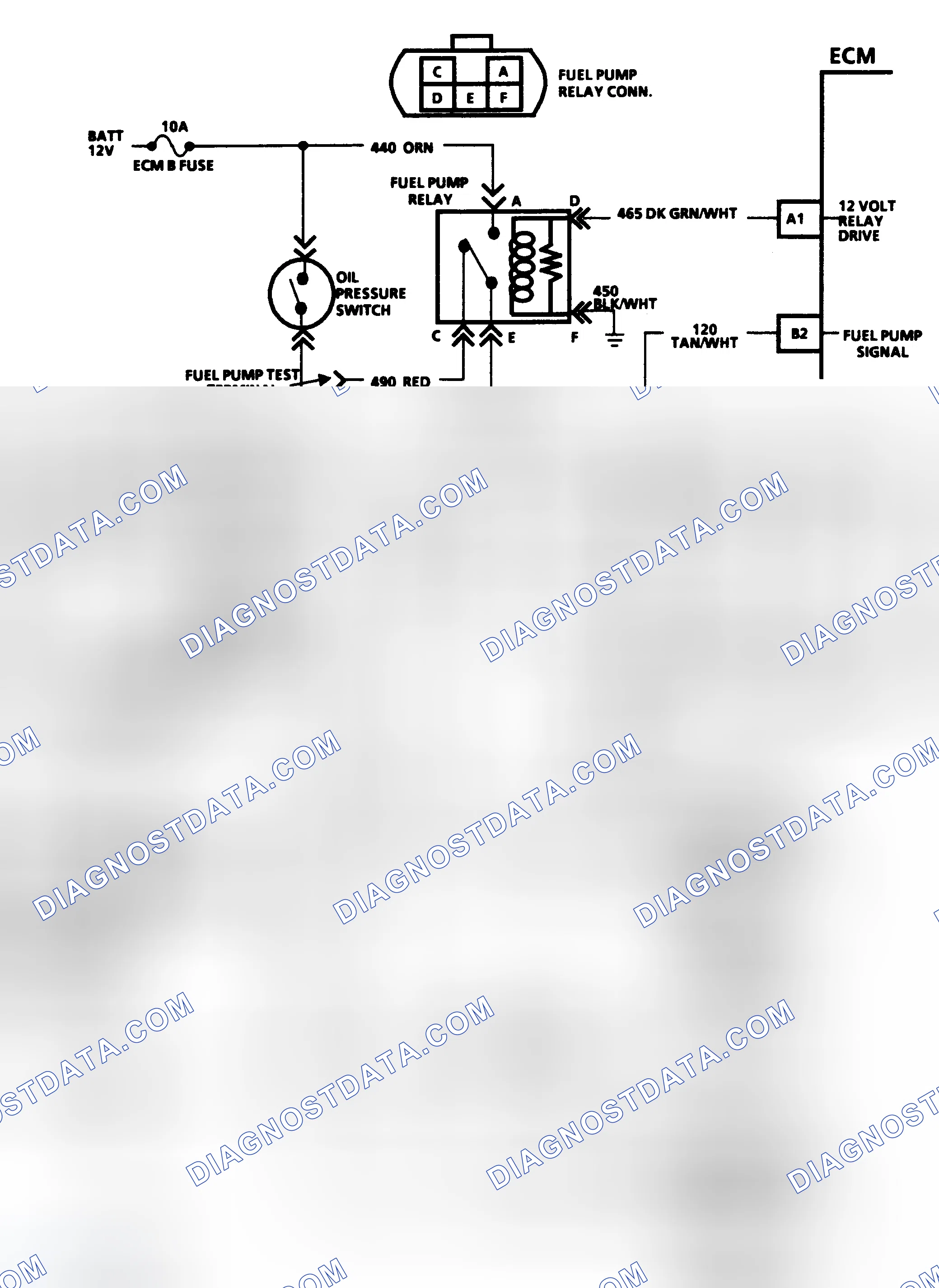 Scheme 51: Chart A-5A, Schematic, Fuel Pump Relay Ckt "R & V" Series