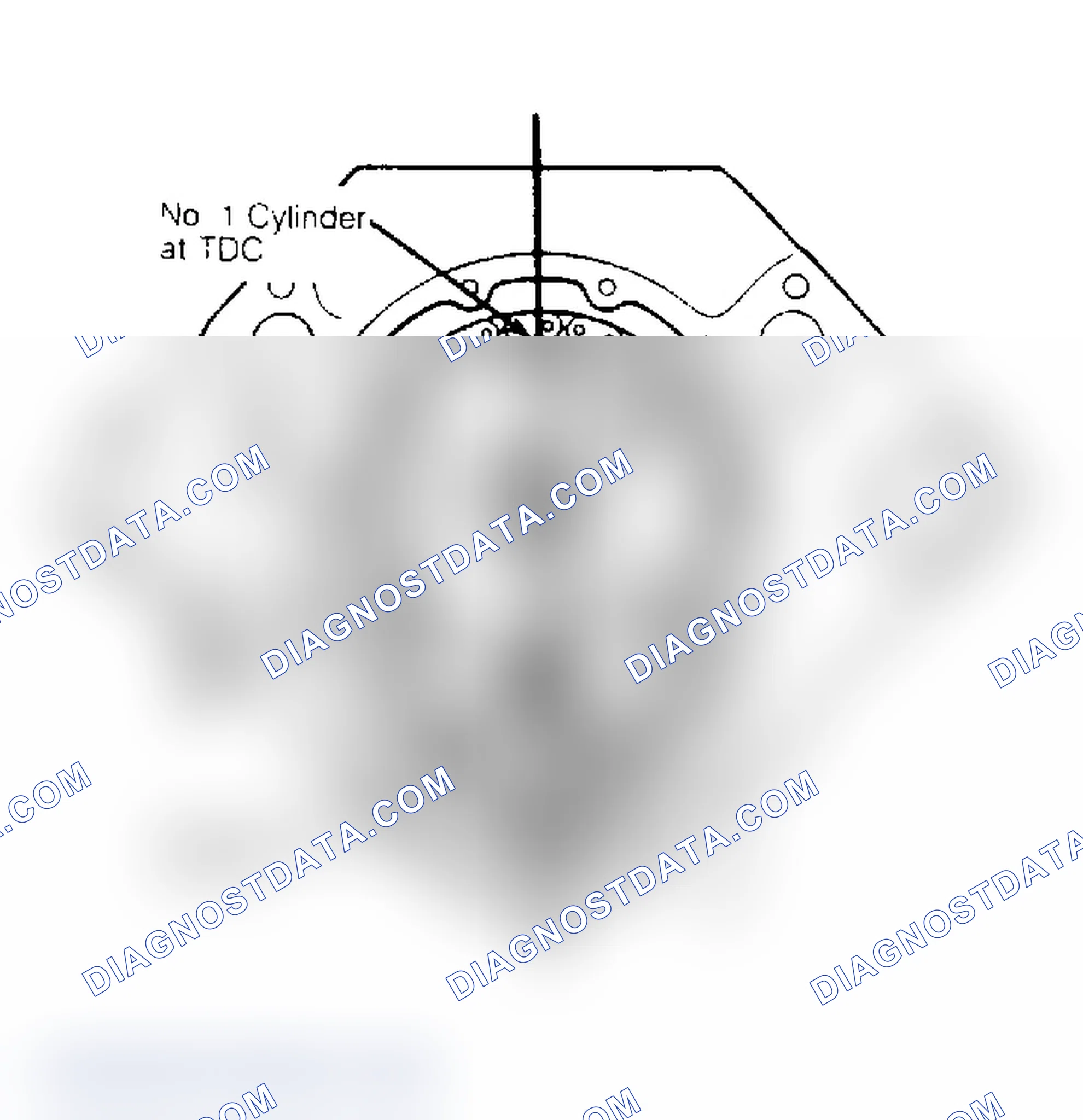 Scheme 46: Timing Chain Sprocket Alignment (Rotate engine until timing marks on camshaft & crankshaft gears are aligned)