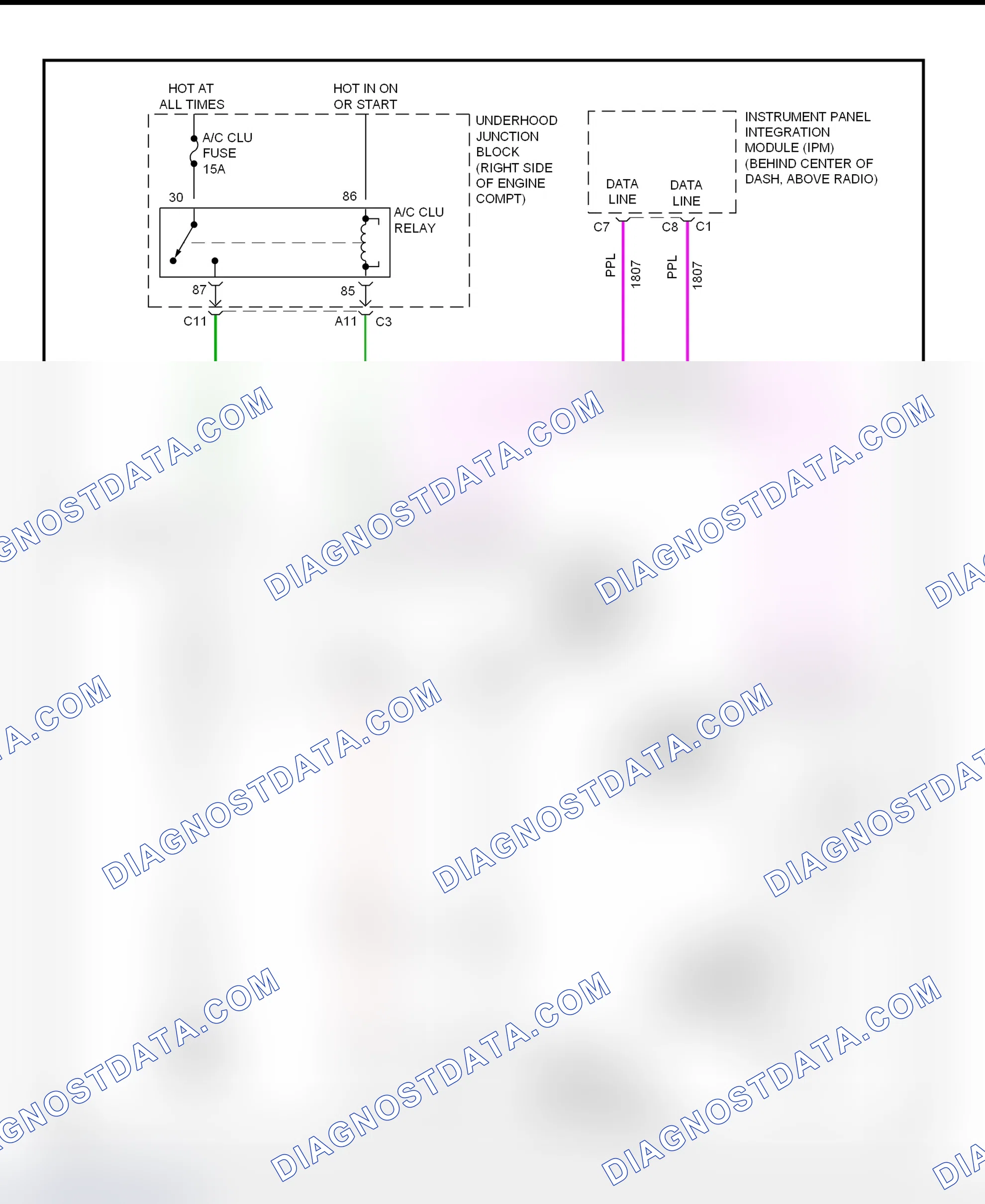 Scheme 37: A/C Compressor Clutch Control Circuit Wiring Diagram (2000-01 Seville)