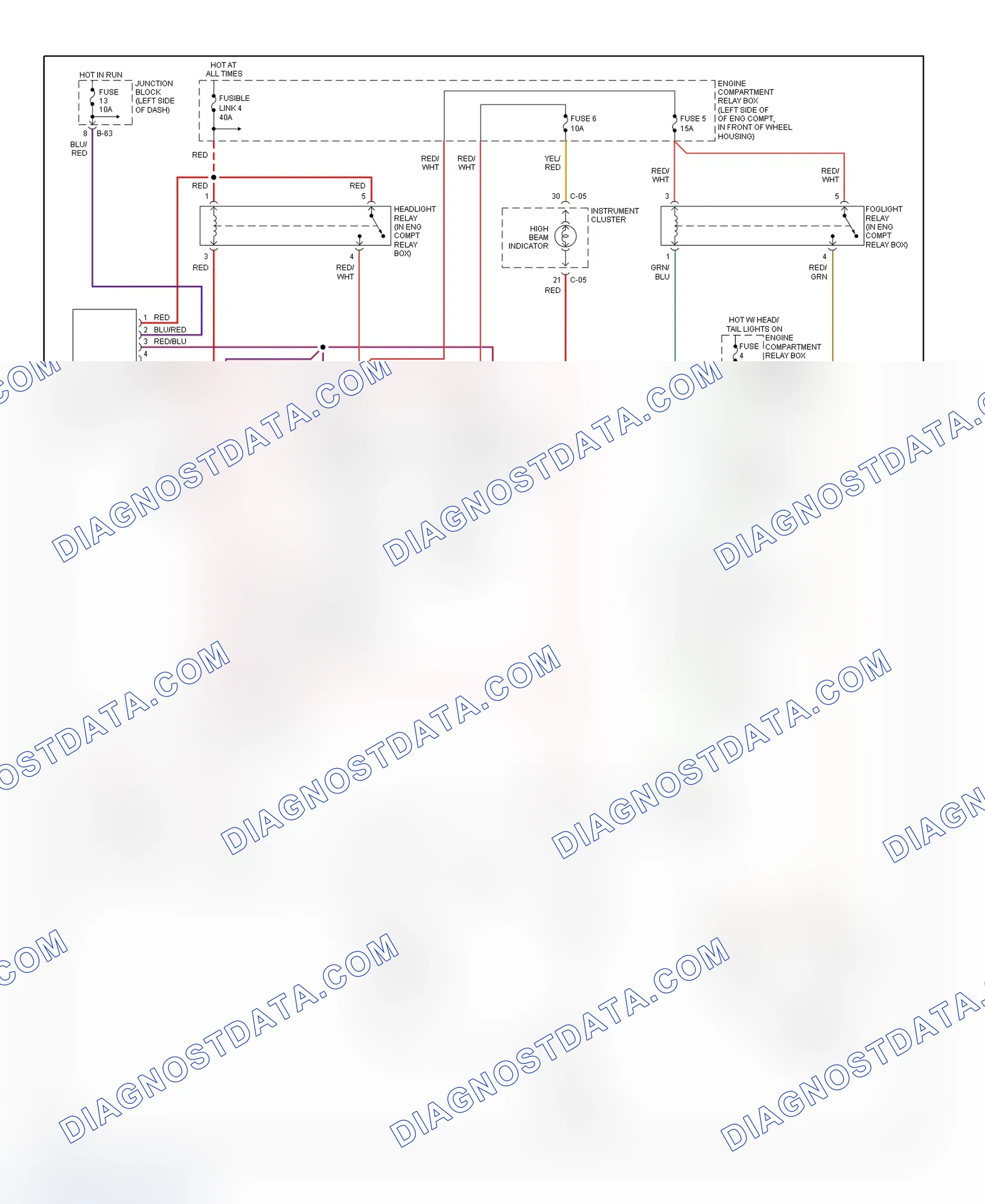 Scheme 13: Daytime Running Lights Wiring Diagram (Avenger & Sebring Coupe)