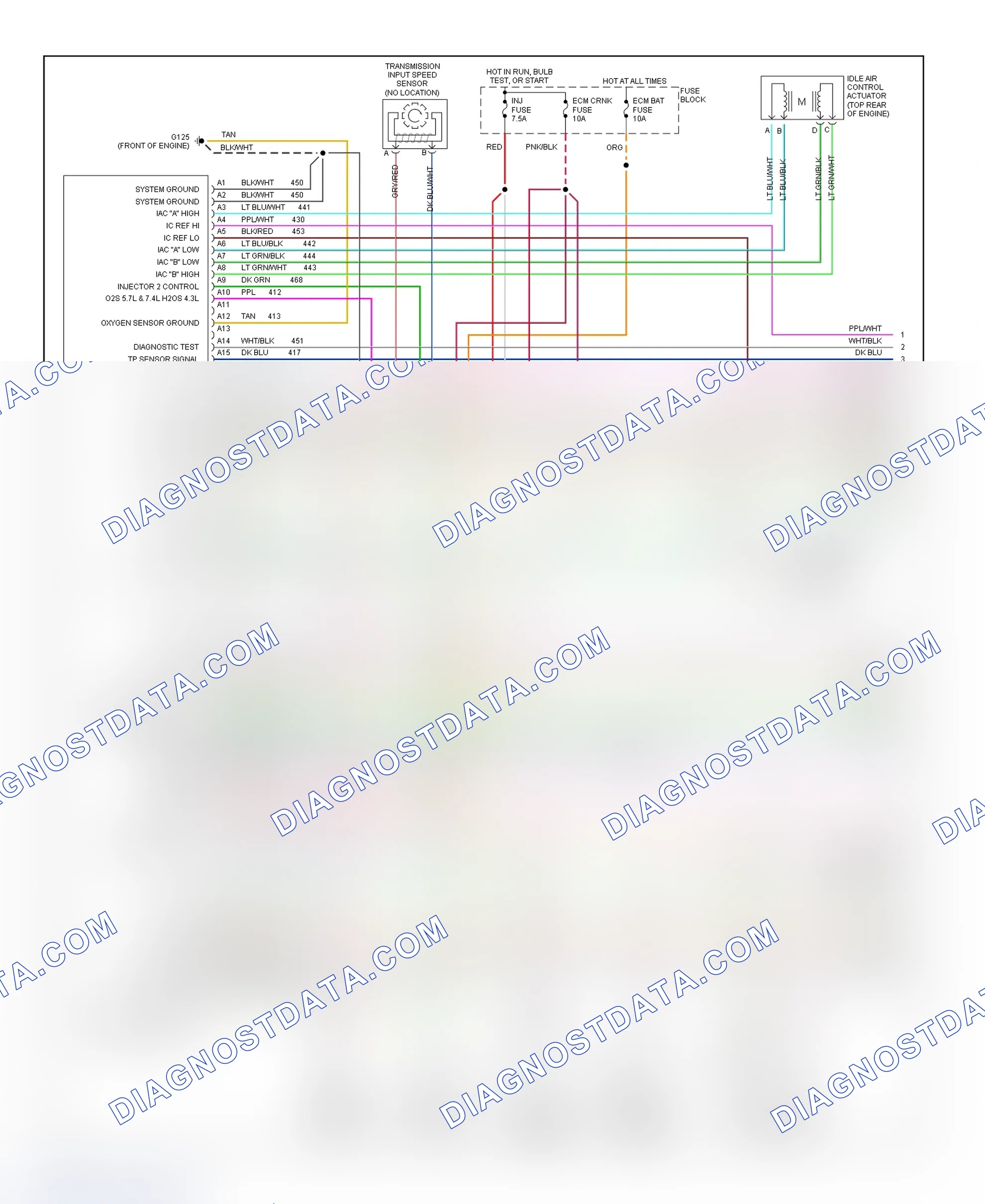 Scheme 308: Wiring Diagram ("P" Series - Commercial & Motorhome - 4.3L With 4L80-E - 1 Of 3)