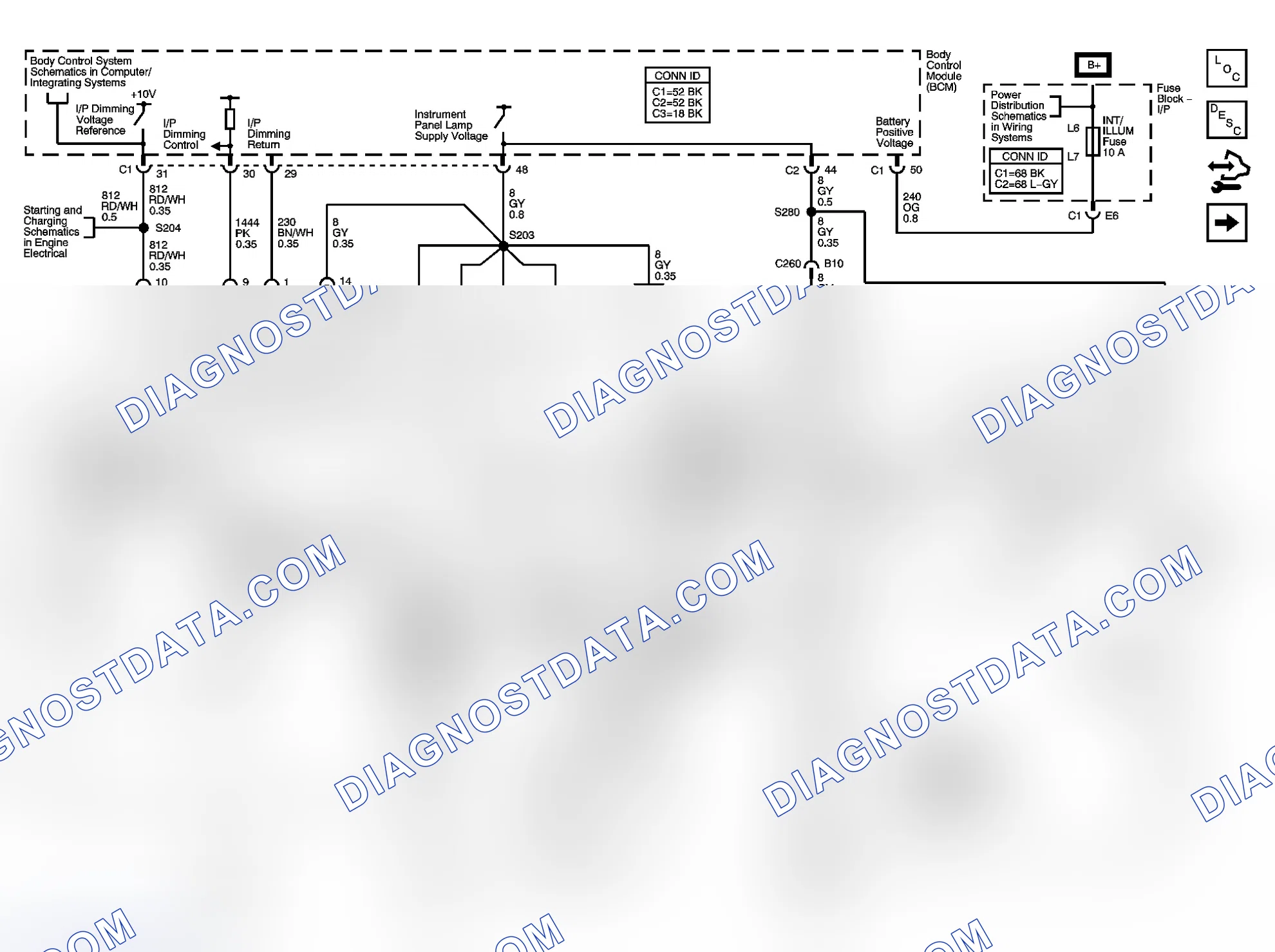 Scheme 10: Interior Lights Dimming Schematics