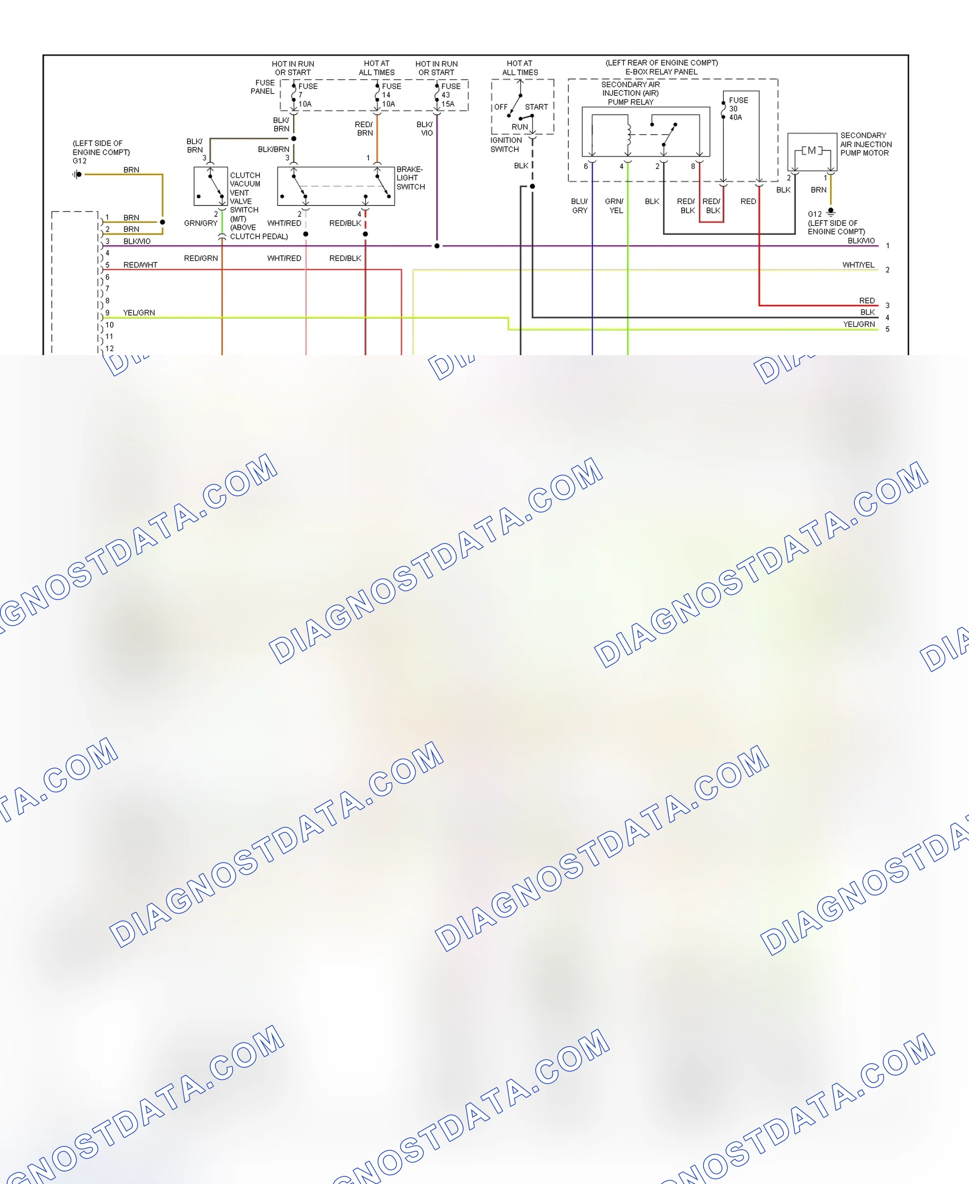 Scheme 4: Wiring Diagram (A4 1.8L - 1 Of 4)