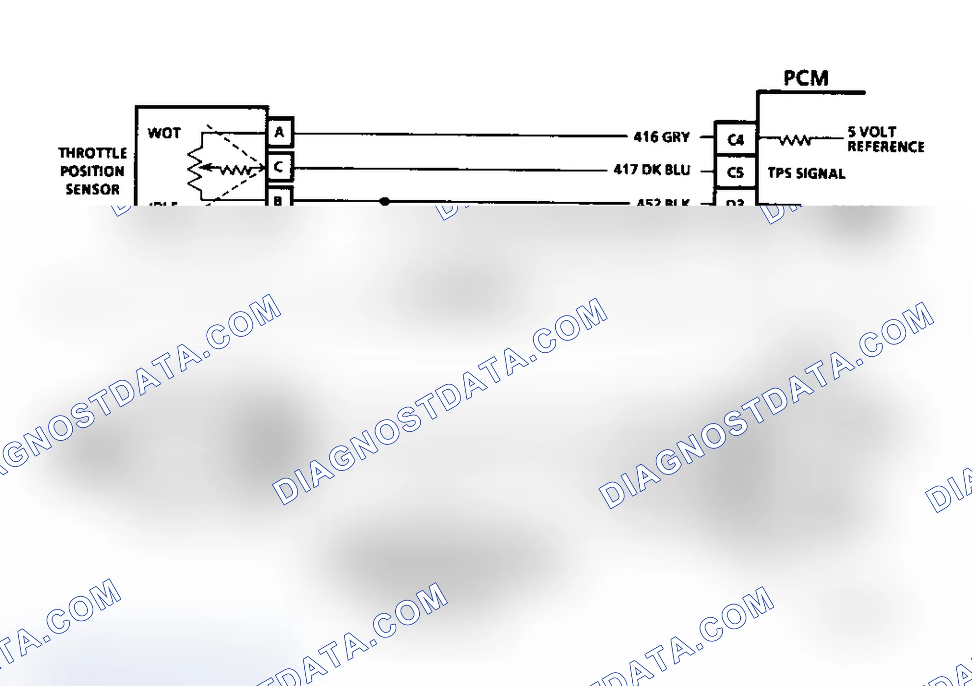 Scheme 375: CODE 21 - THROTTLE POSITION SENSOR SIGNAL VOLTAGE HIGH