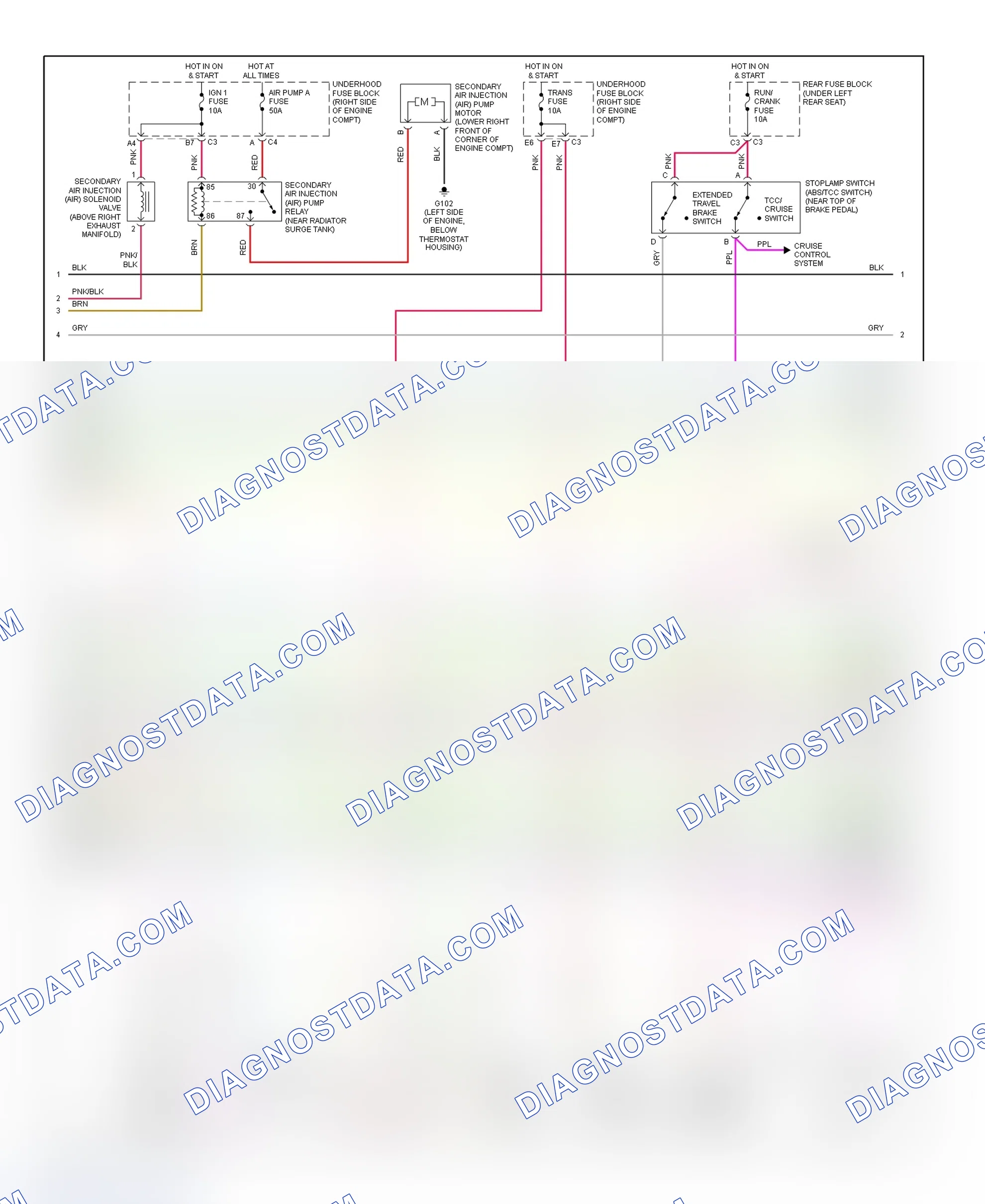 Scheme 153: PCM Wiring Diagram (DeVille - 4.6L - 4 Of 5)