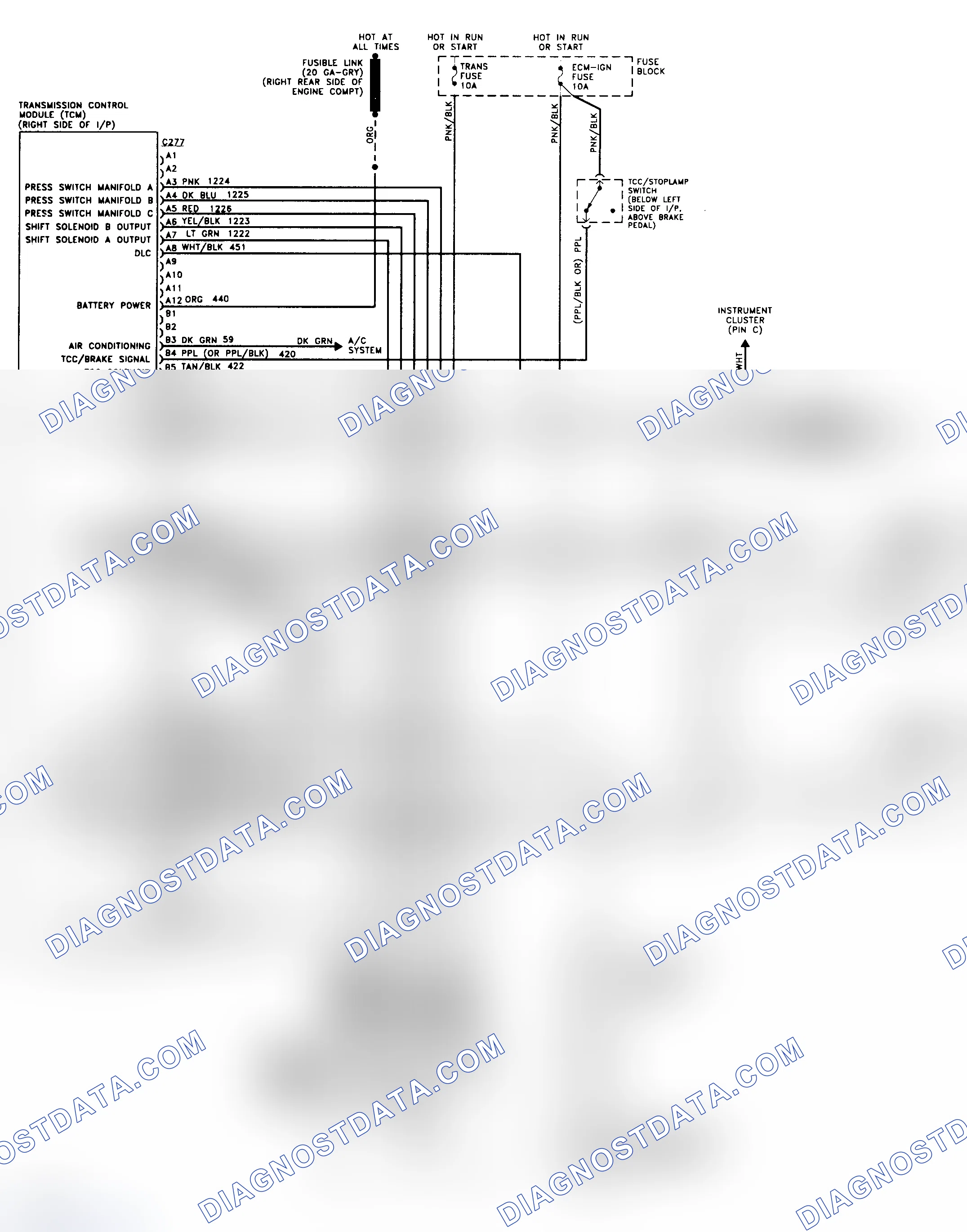 Scheme 183: 4L80-E Wiring Diagram (1993 "C" & "K" Series - Diesel)