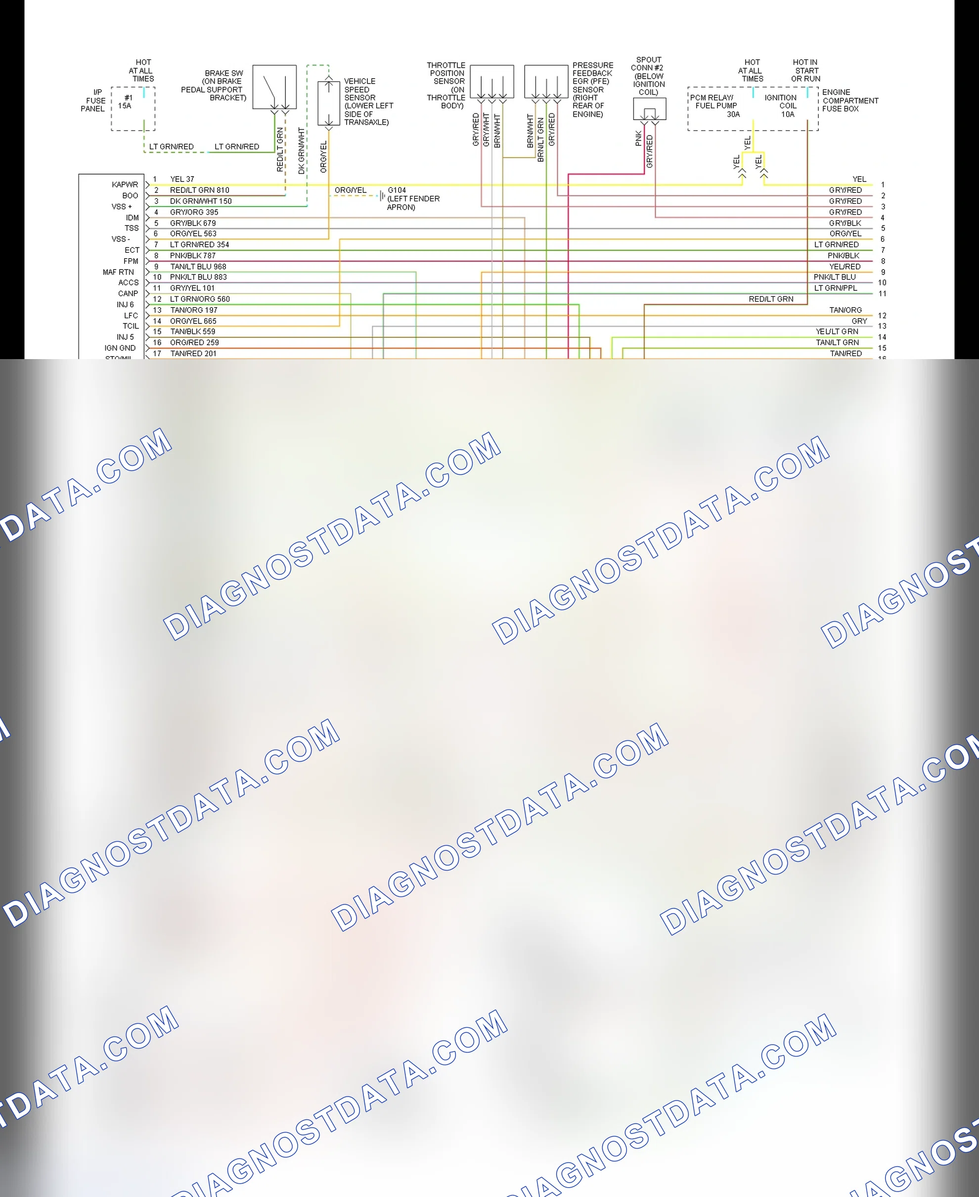 Scheme 58: EEC-IV Wiring Diagram (Taurus 3.2L SHO - 1 Of 2)