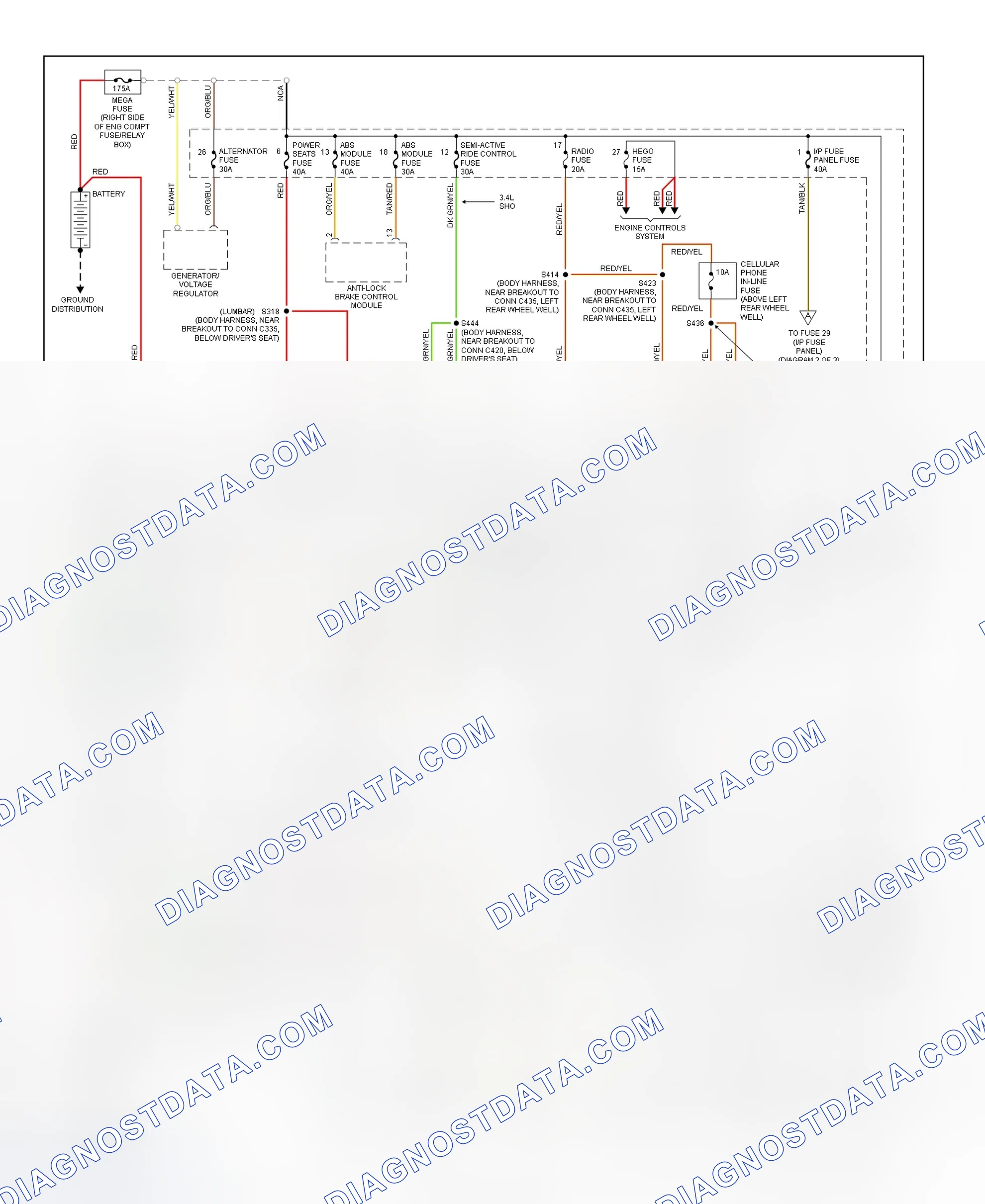 Scheme 11: Power Distribution Wiring Diagram (1 Of 3)