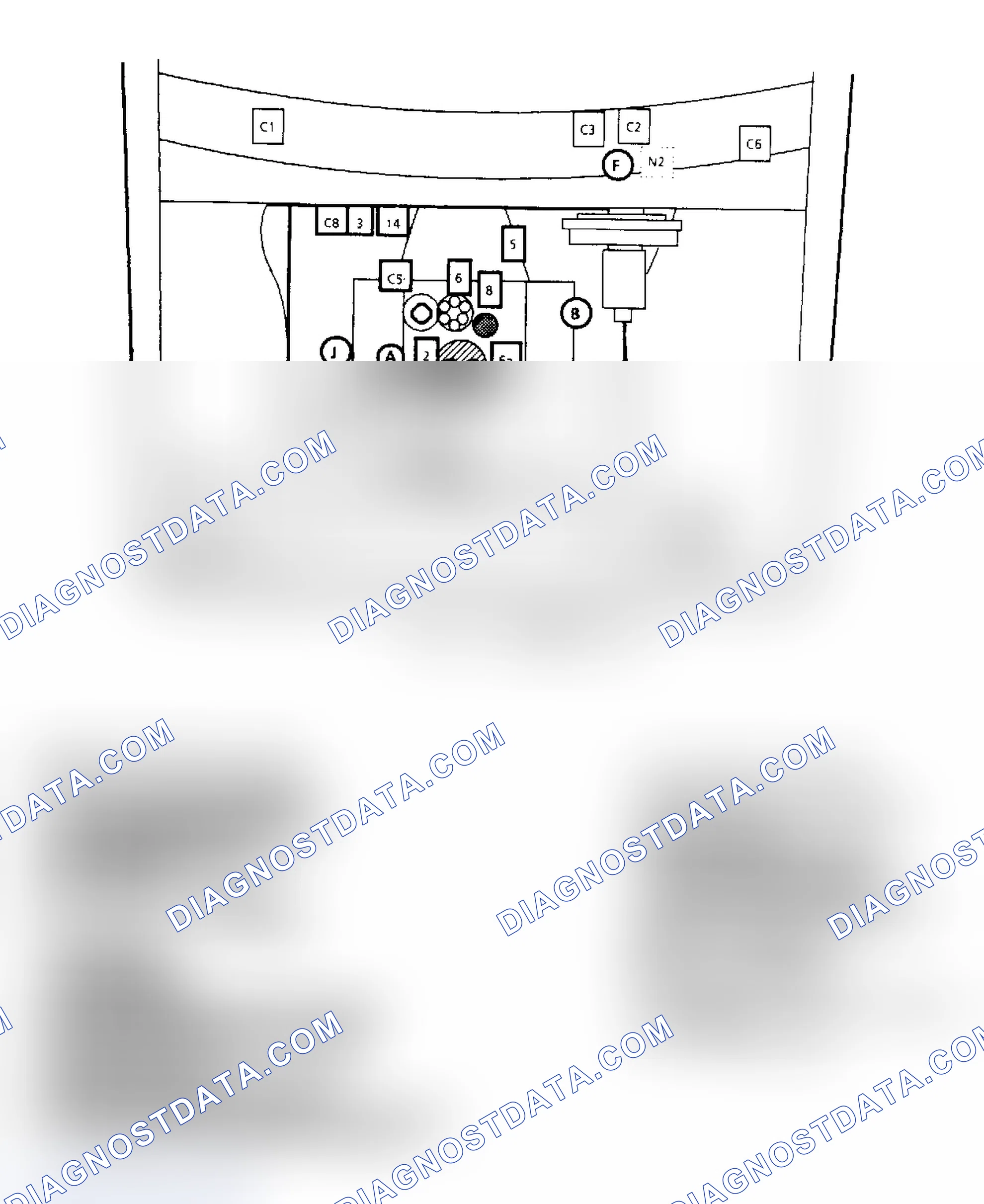 Scheme 148: Component Locations for "R/V" Series 5.0L & 5.7L