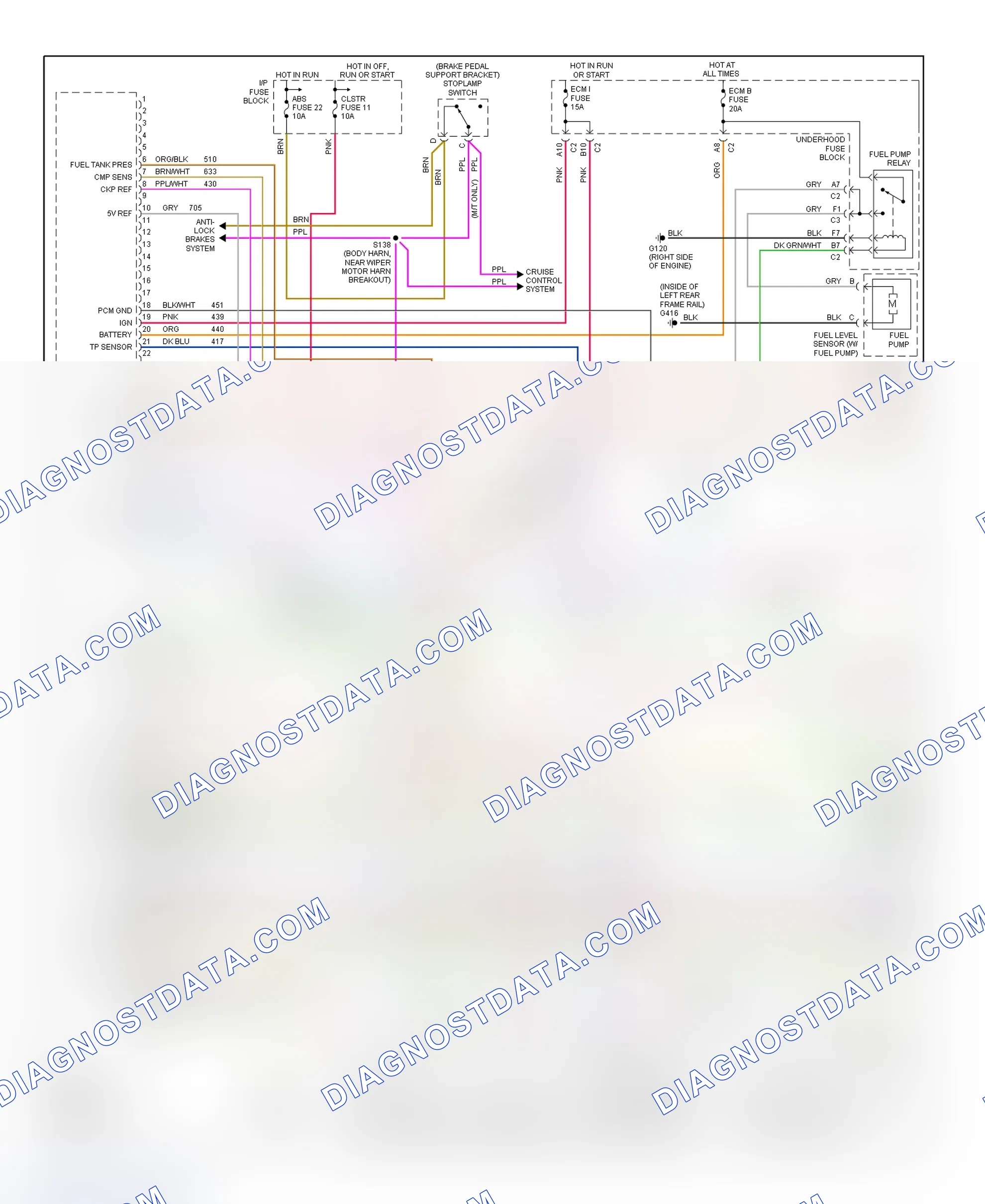 Scheme 176: PCM Wiring Diagram (Sonoma & S10 Pickup - 2.2L - 1 Of 3)