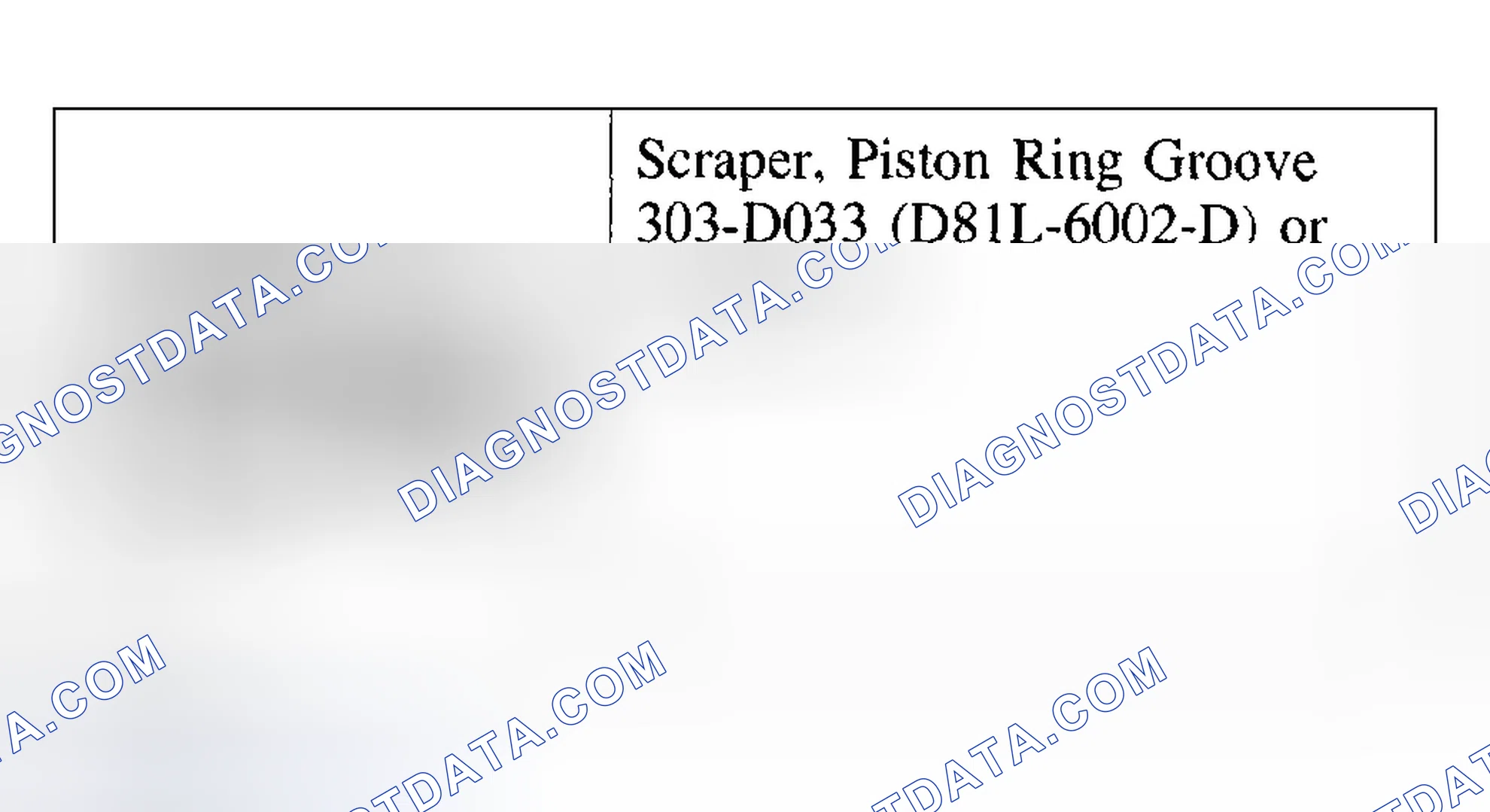 Scheme 319: Piston Inspection
