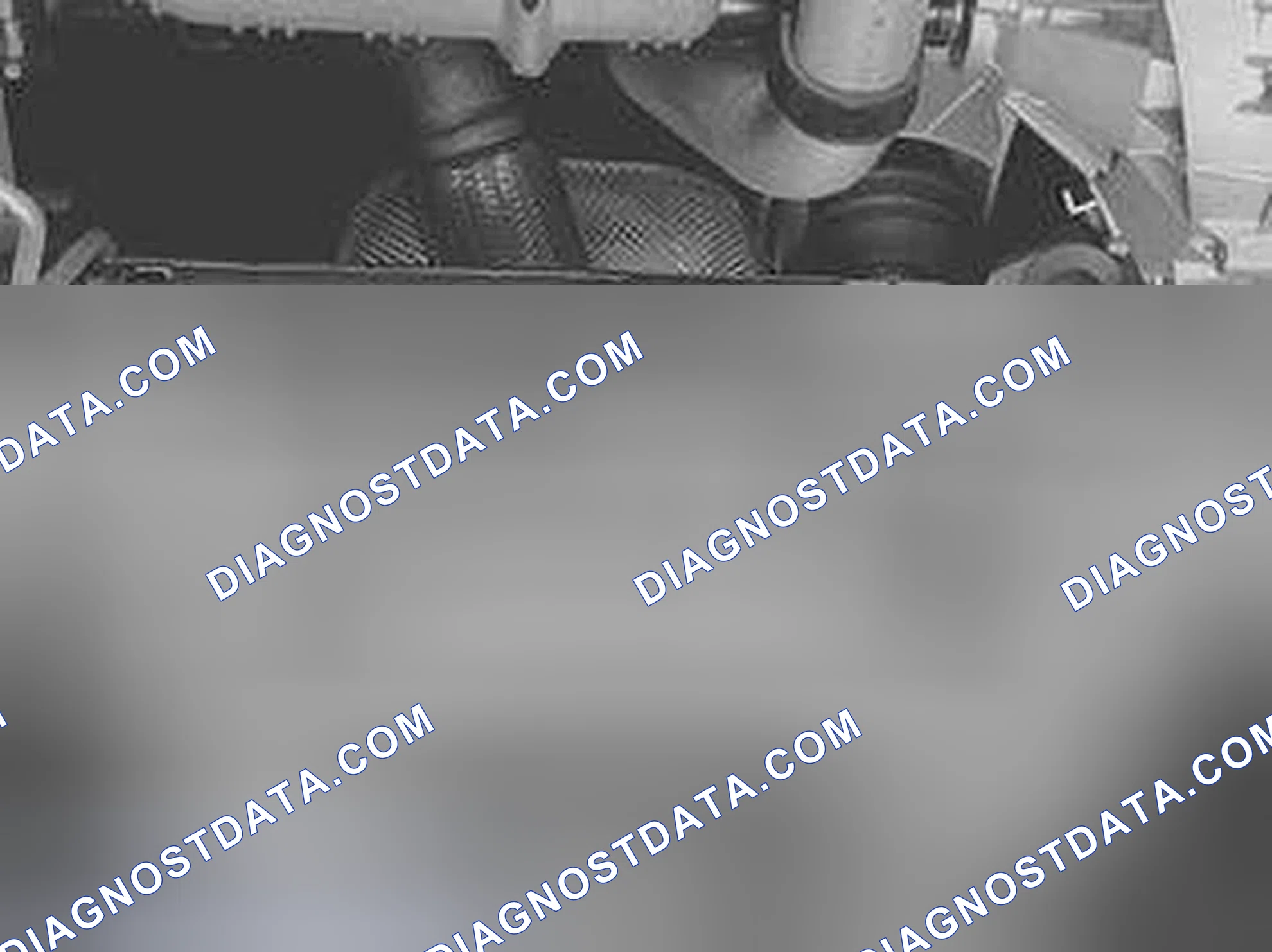 Scheme 2119: Removing the nuts and screws for the steering gear from the sub-frame