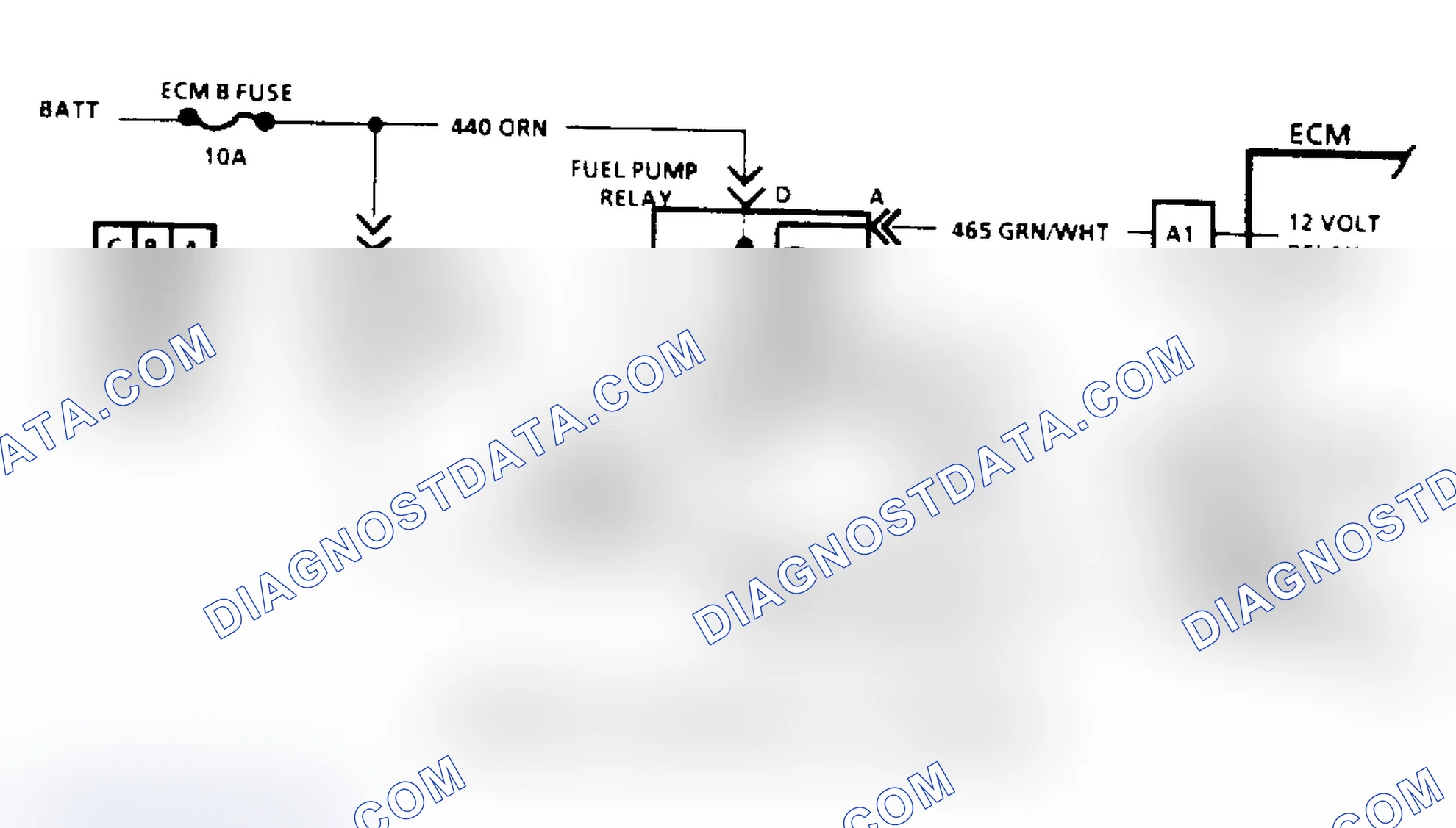Scheme 85: Code 54, Fuel Pump Schematic (Astro, Safari & "S/T" Series)