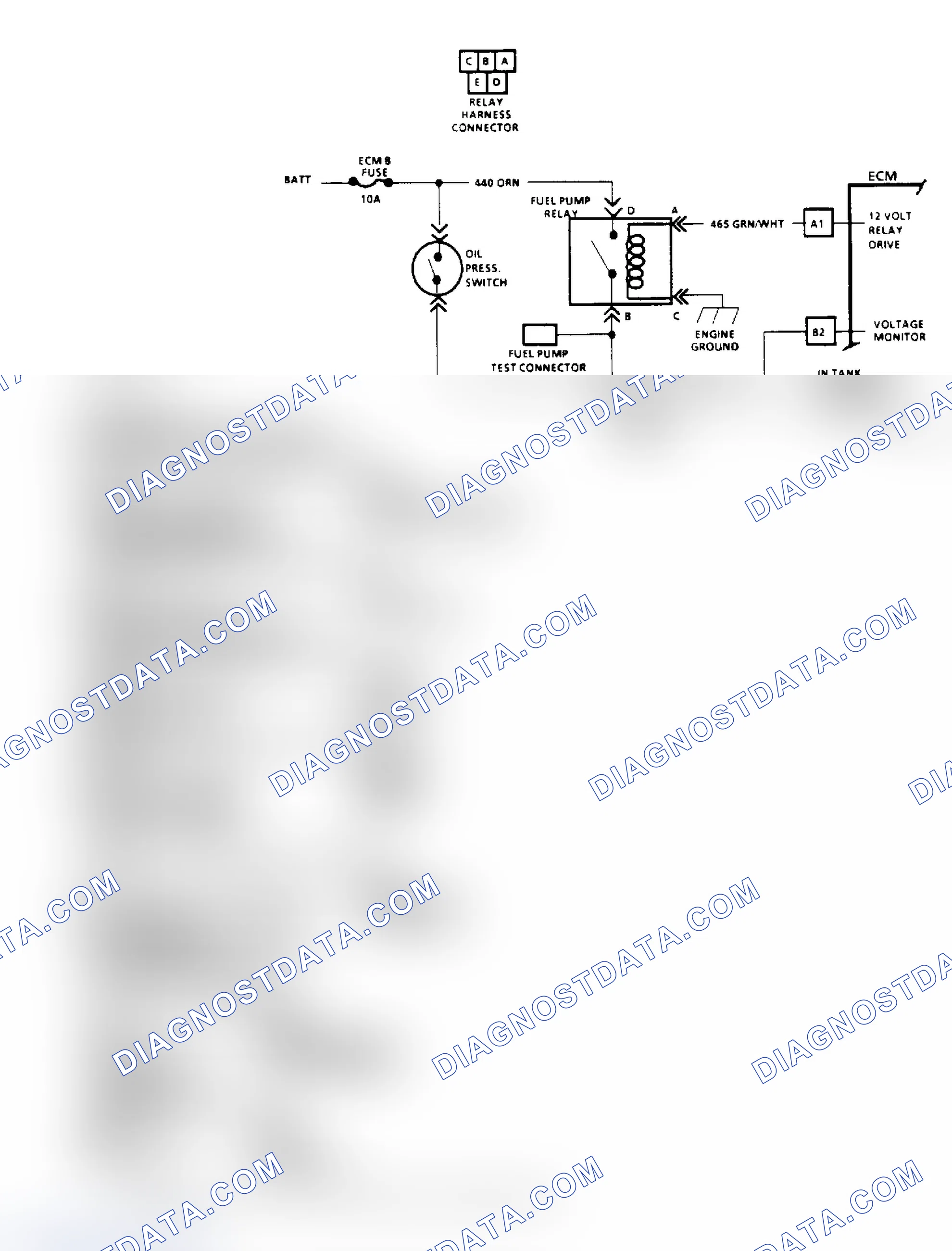 Scheme 116: Chart A5 - Fuel Pump Relay Circuit Diagnosis ("M" Series & "S/T" Series)