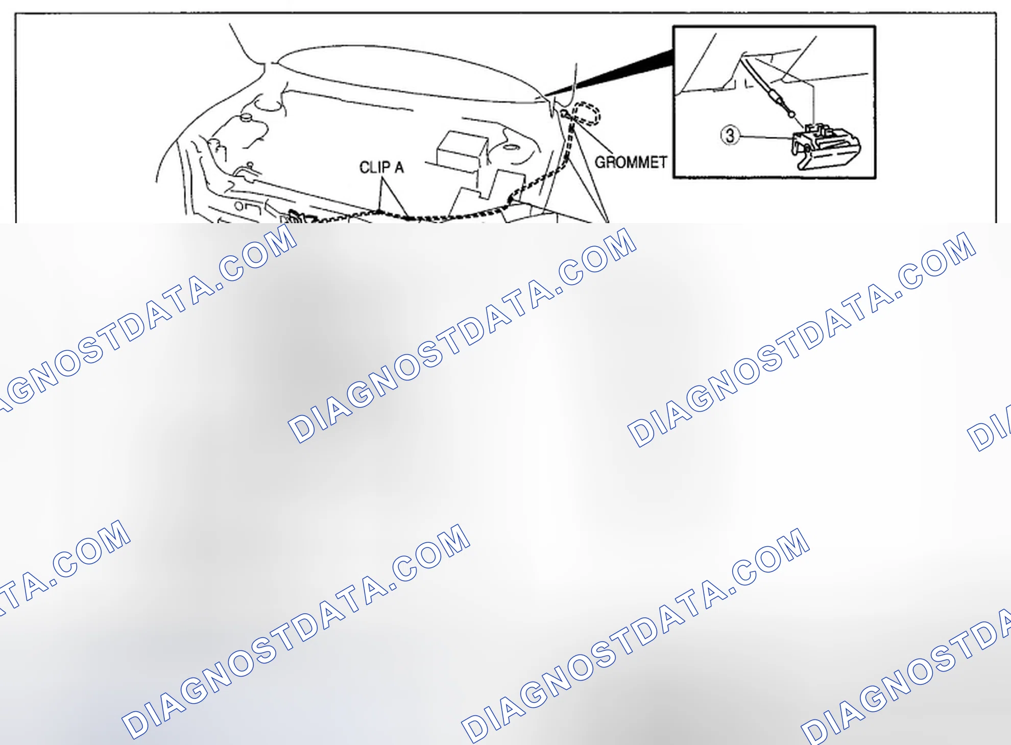 Scheme 14: HOOD LATCH AND HOOD RELEASE LEVER REMOVAL/INSTALLATION