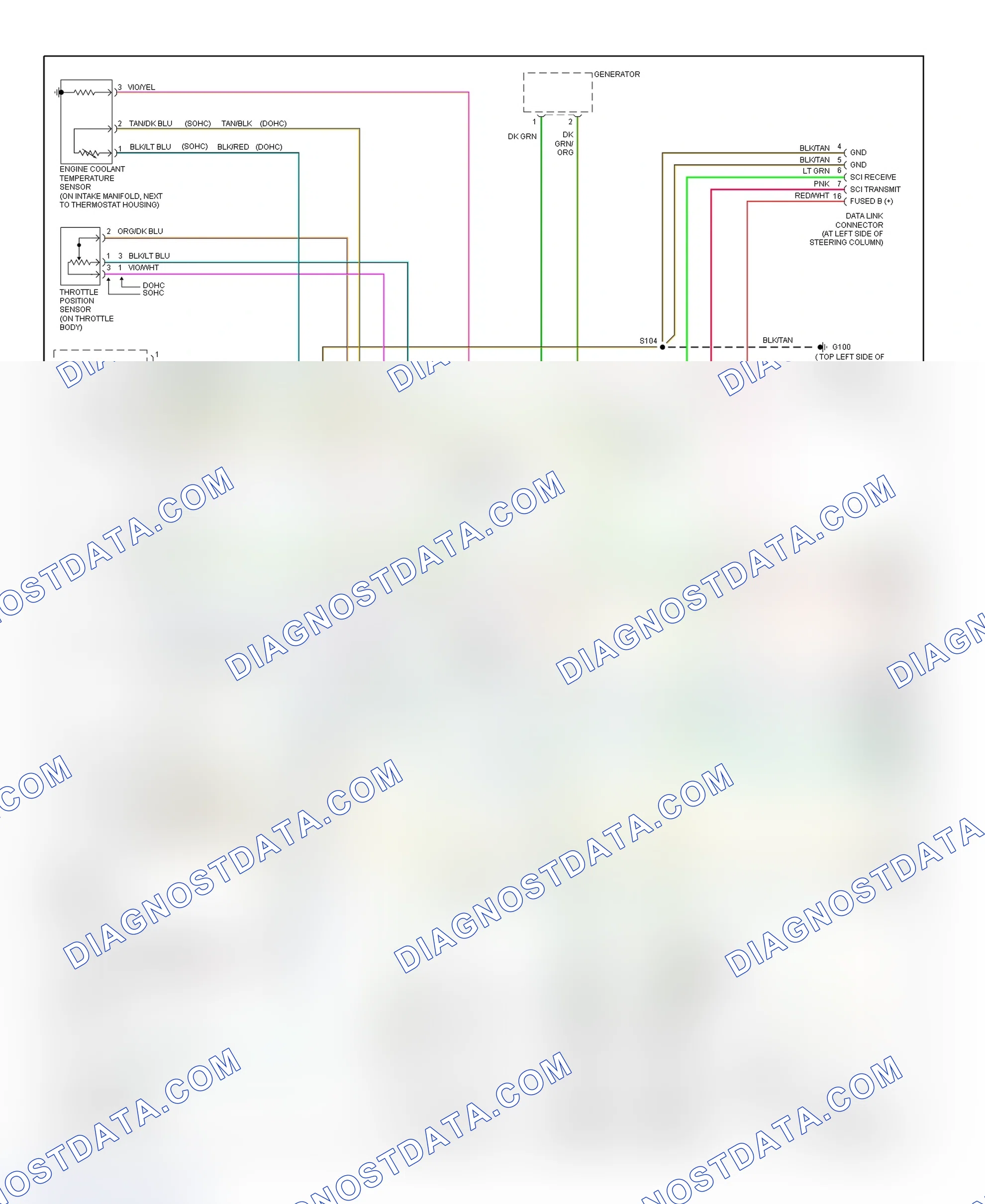 Scheme 40: PCM Wiring Diagram (Neon - 2.0L - 1 Of 3)