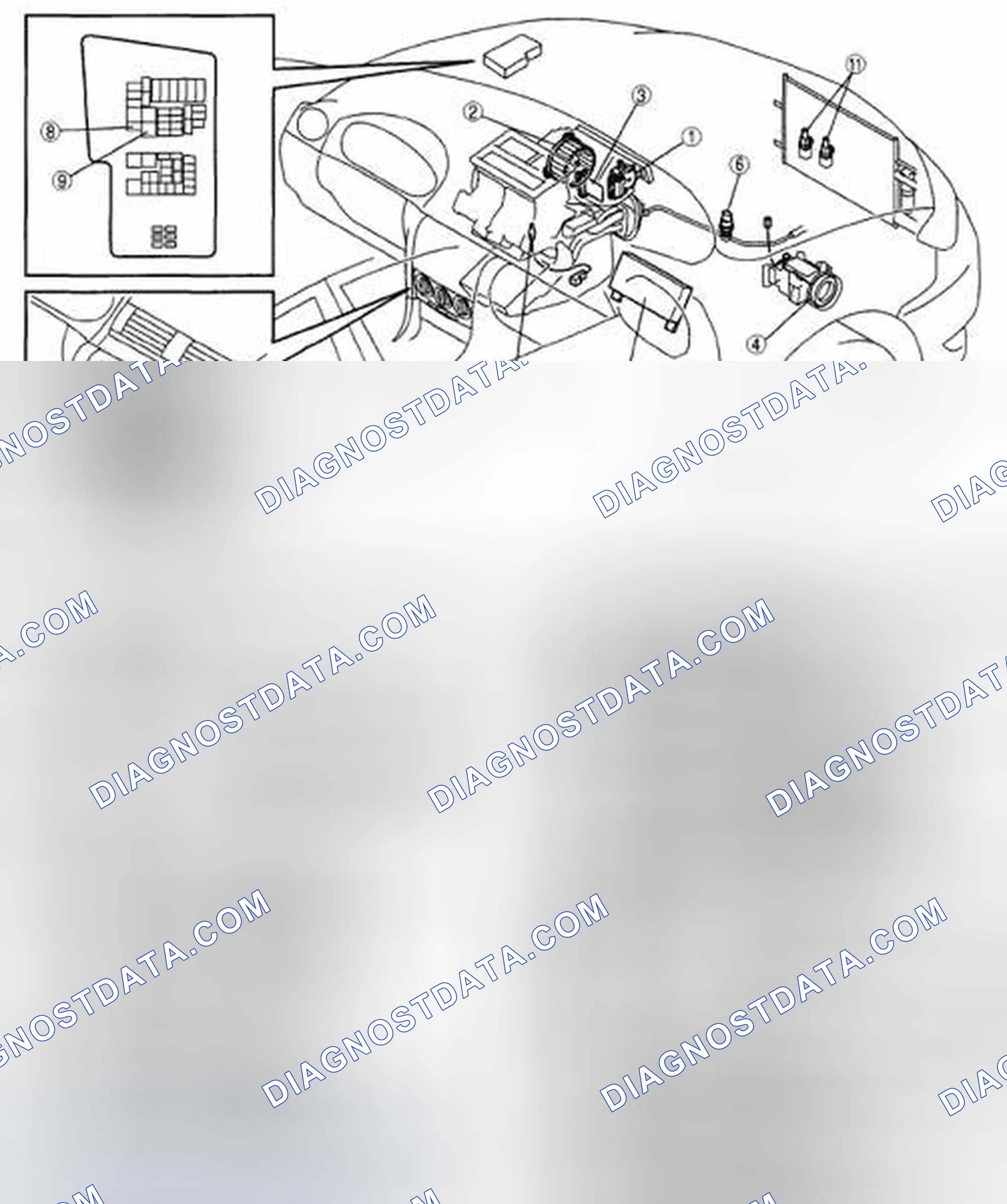 Scheme 13: HVAC CONTROL SYSTEM LOCATION INDEX [MANUAL AIR CONDITIONER]