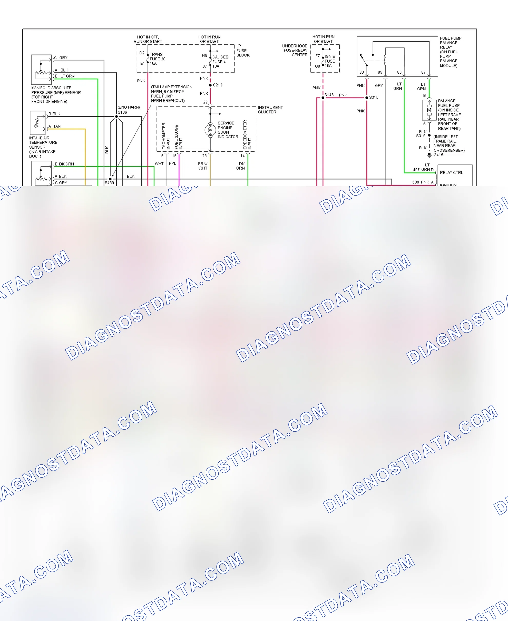 Scheme 85: PCM Wiring Diagram (Pickup & Suburban - 7.4L - 3 Of 4)