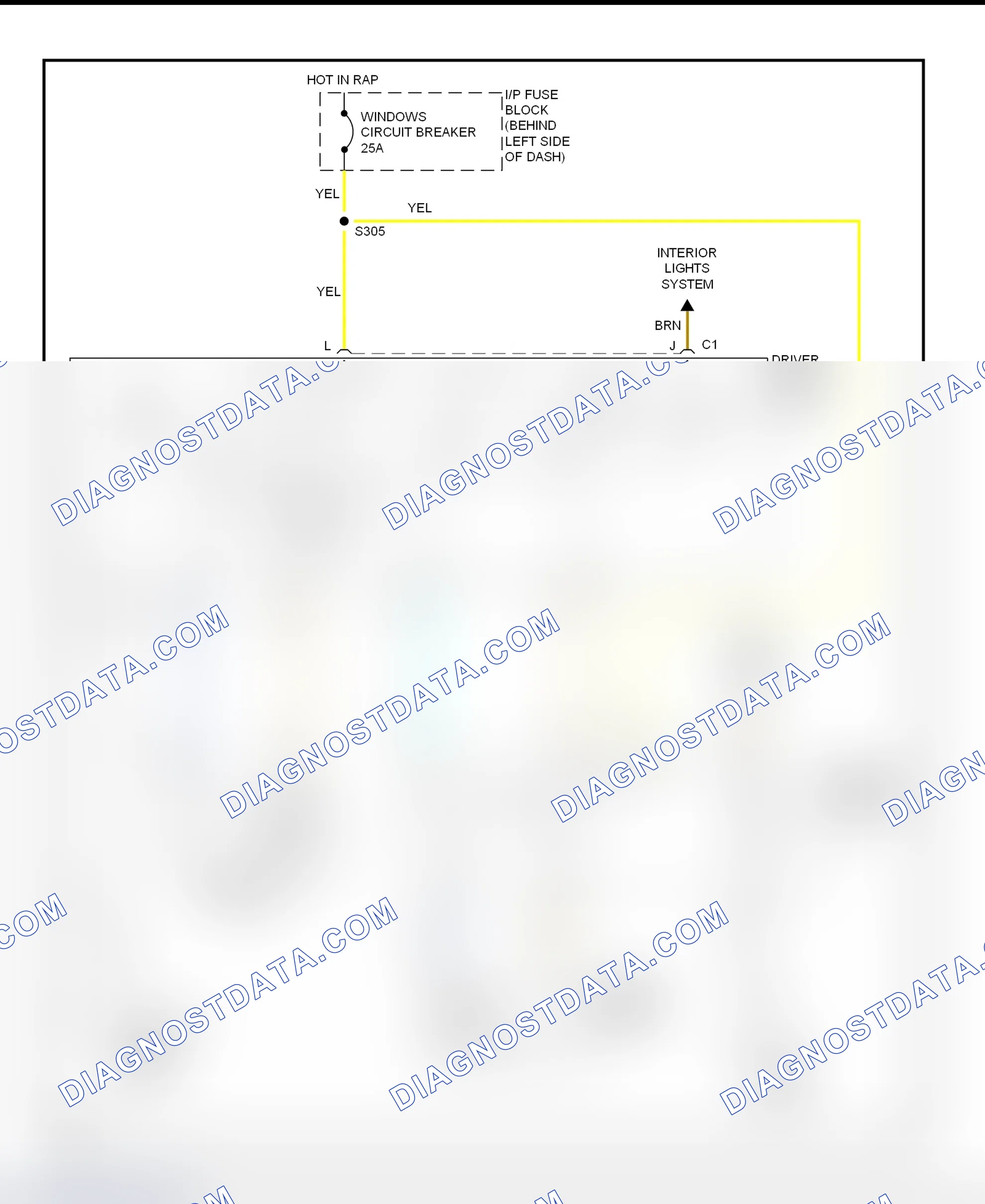 Fig. 5: Power Window System Wiring Diagram (2001 Astro & Safari)