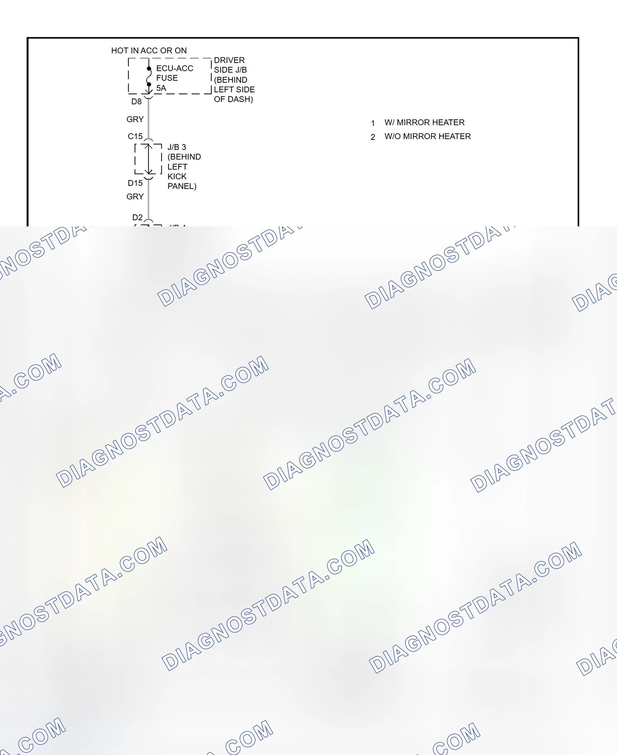 Scheme 27: Power Mirror System Wiring Diagram (Avalon)