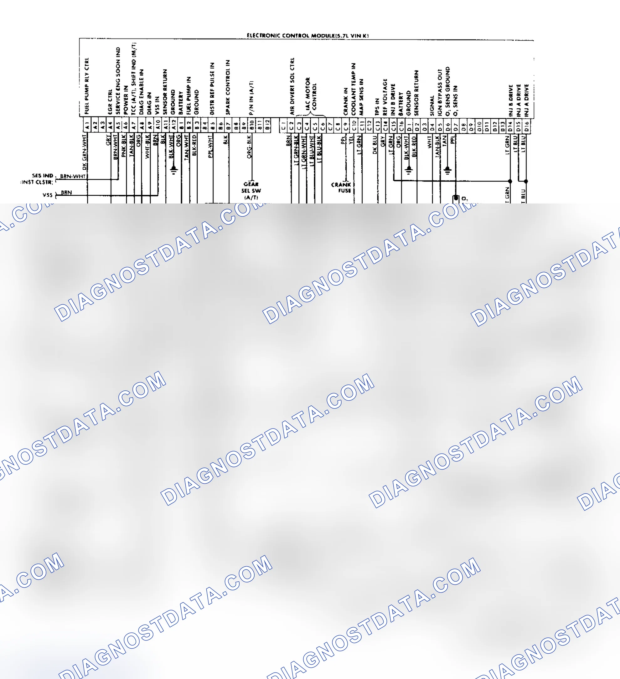 Scheme 184: "P" Series Vans (5.7L) Wiring Diagram