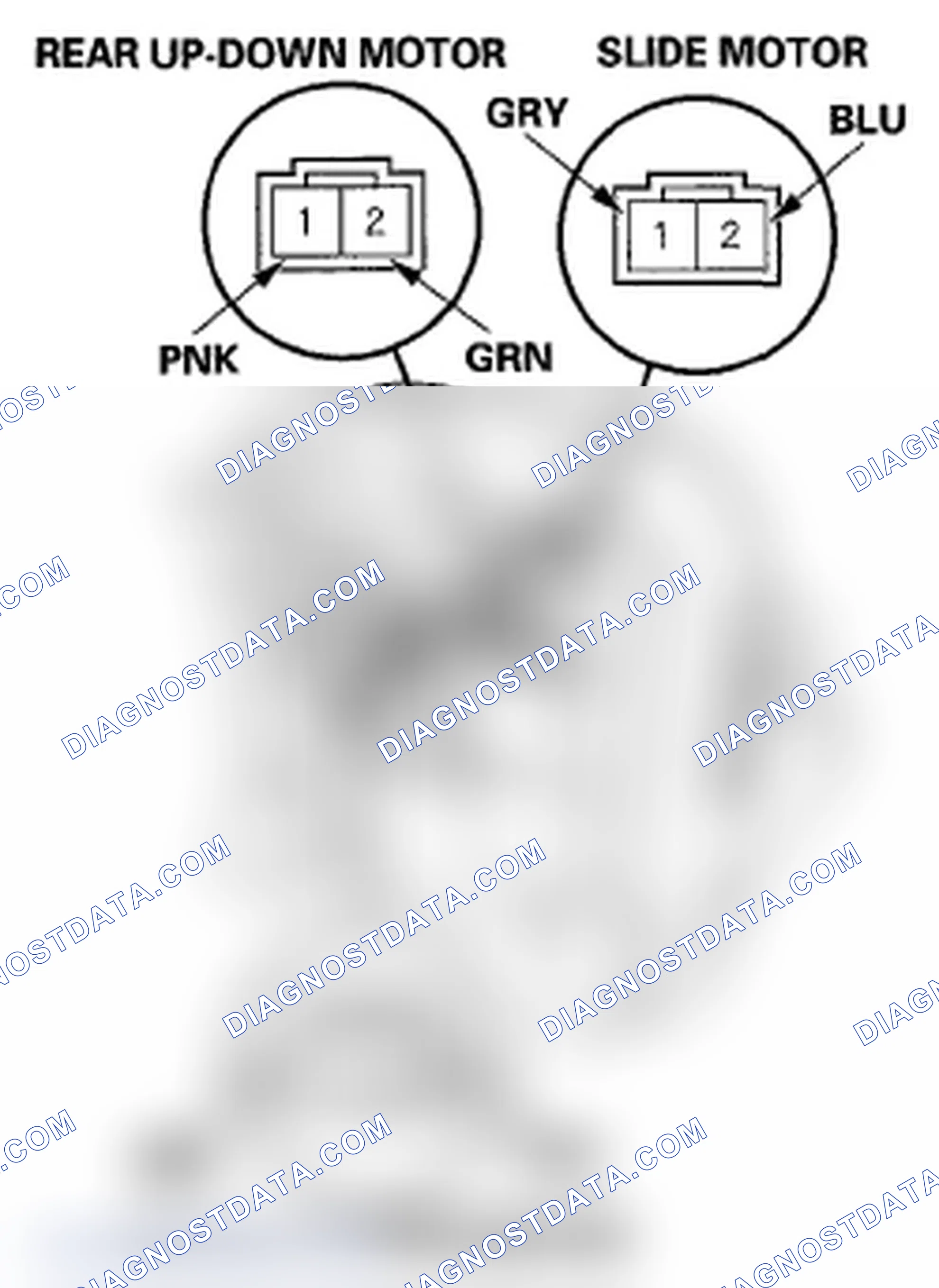 Scheme 103: Slide motor, Front up-down motor, Rear up-down motor