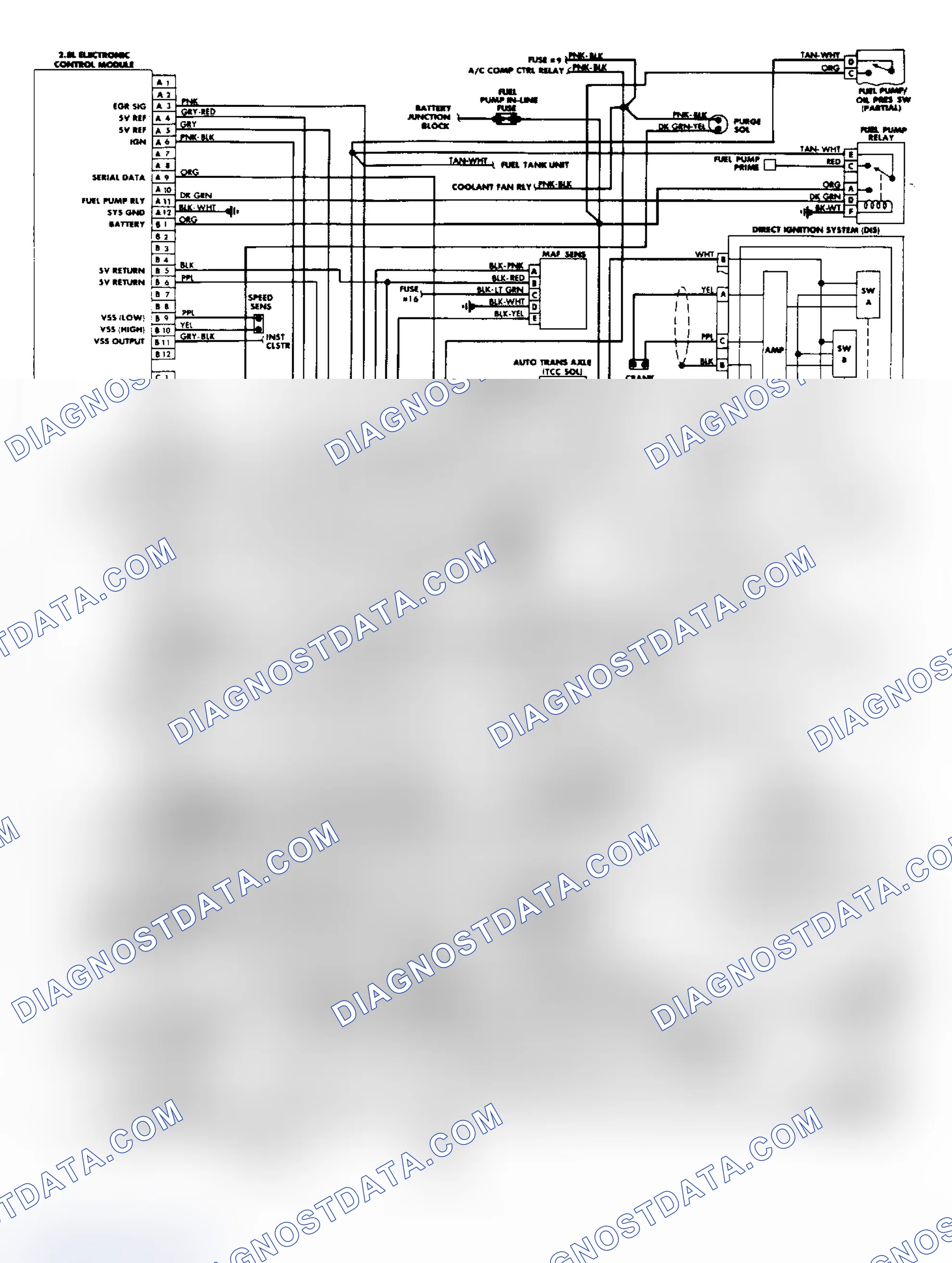 Scheme 20: 1988 Beretta & Corsica 2.8L Fuel Injection Wiring Diagram