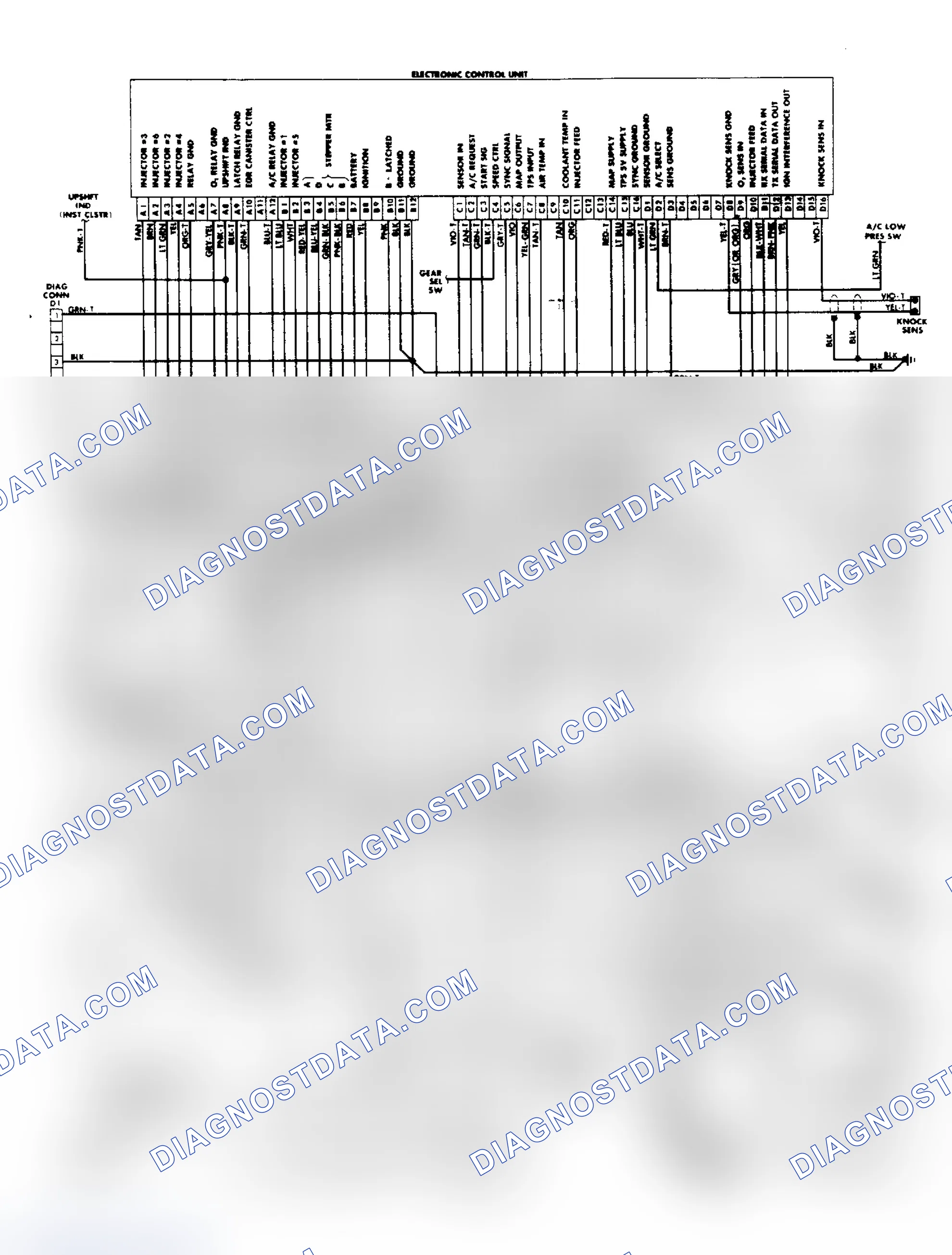 Scheme 121: 1987 Comanche Engine Control System Wiring Diagram
