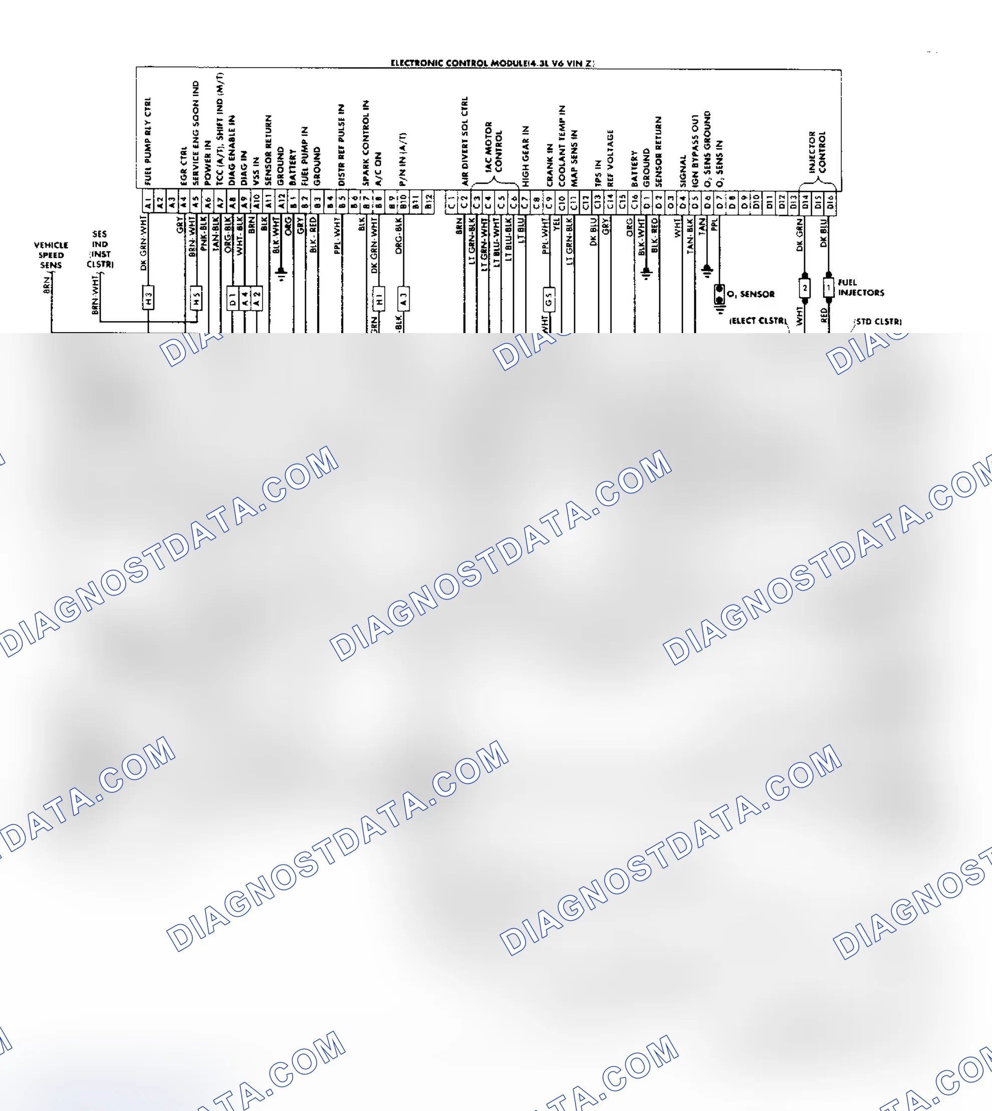 Scheme 180: "M" Series: Astro & Safari (4.3L) Wiring Diagram