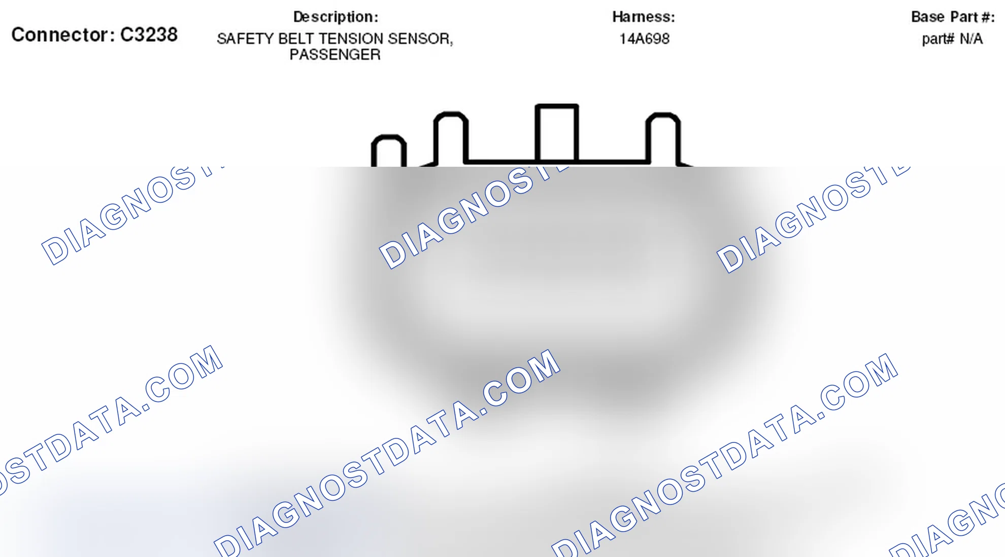 Scheme 284: Passenger Safety Belt Tension Sensor Connector End View (C3238)