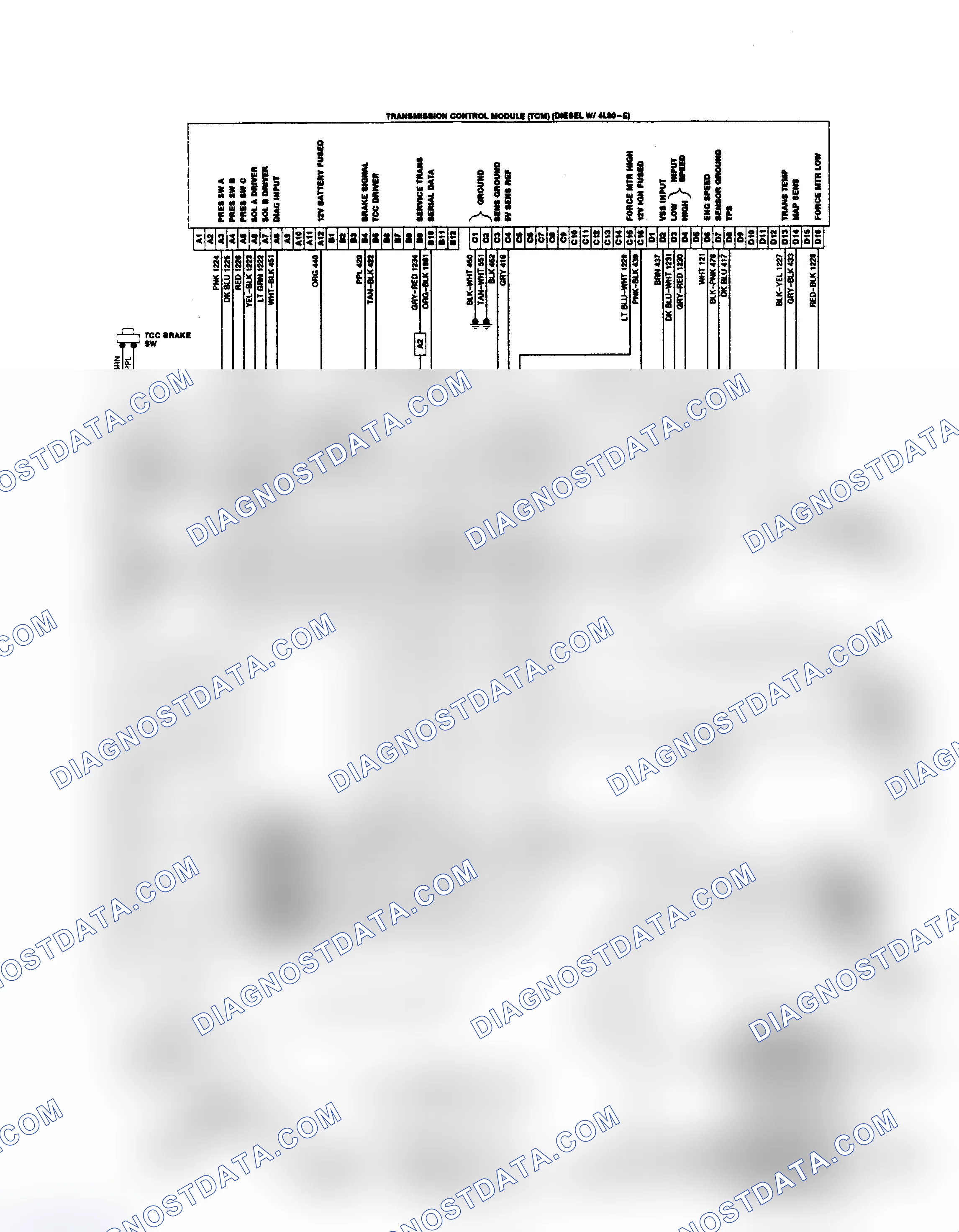Scheme 15: Wiring Diagram ("P" Series Commercial Chassis 6.2L Diesel w/ 4L80-E Trans.)
