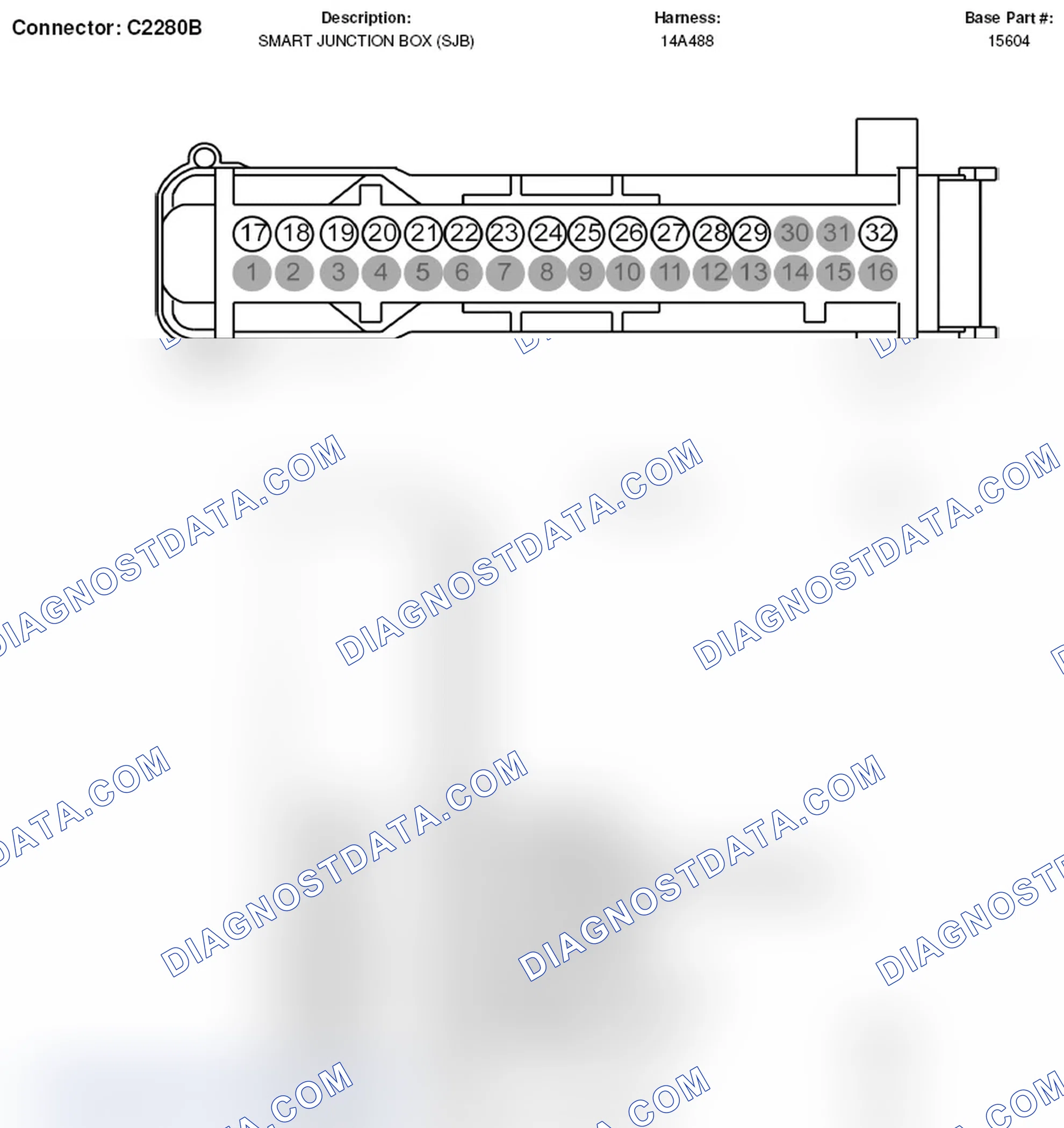 Scheme 314: Smart Junction Box Connector End View (C2280B)