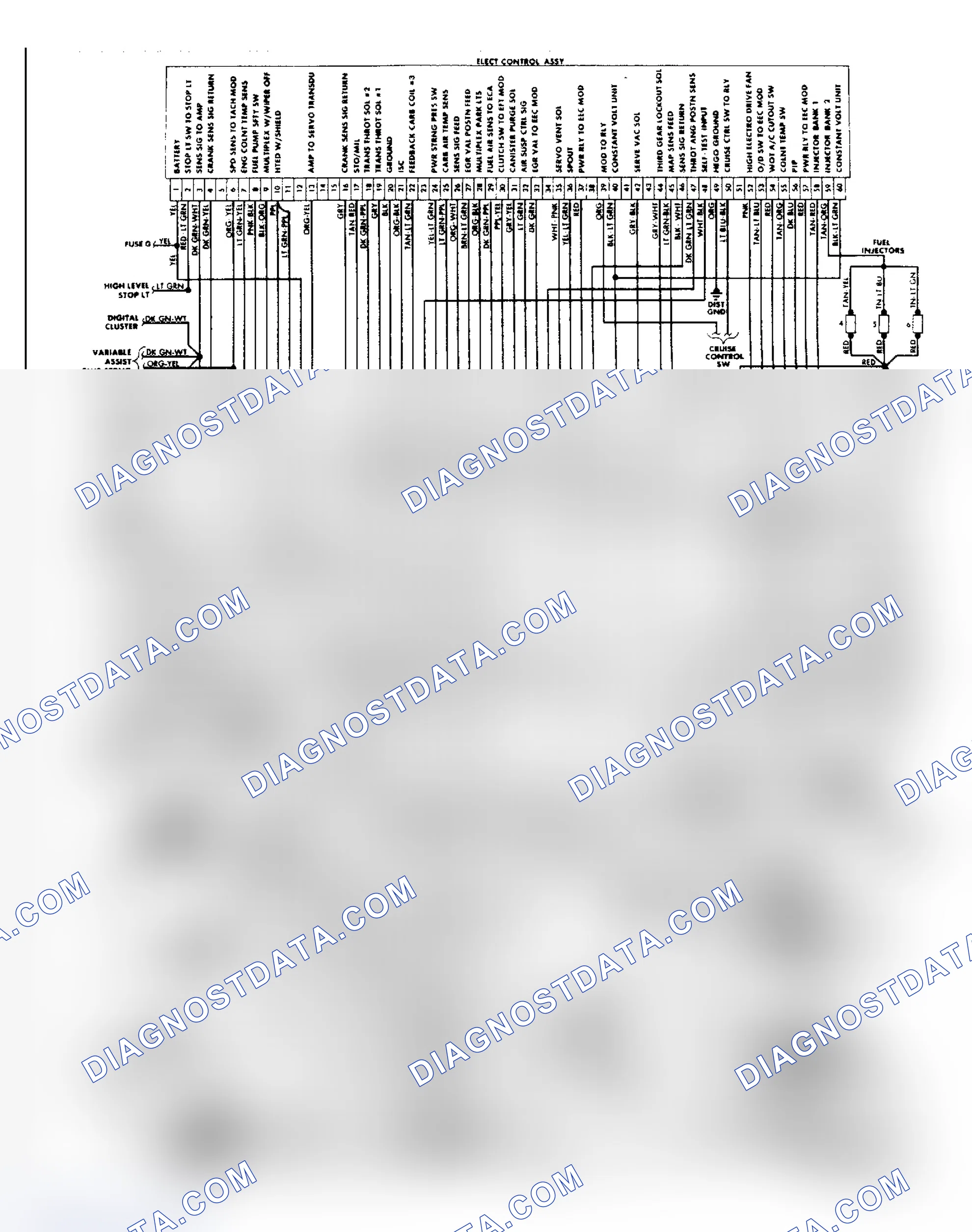 Scheme 111: 3.8L SEFI EEC-IV Wiring Diagram (Continental)