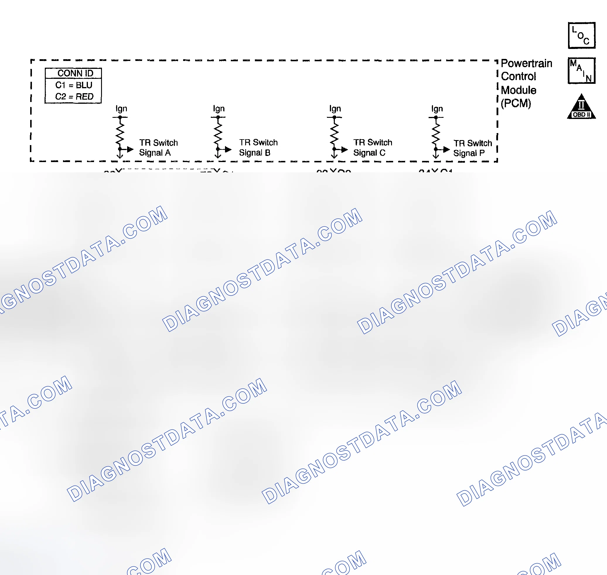 Scheme 442: DTC P0706: Start-Up In A Drive Range, Or Vehicle Speed In PARK Or NEUTRAL Range