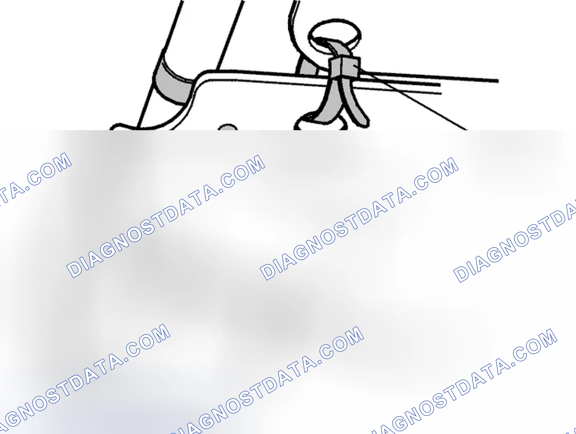 Scheme 575: Removing the hand brake cable