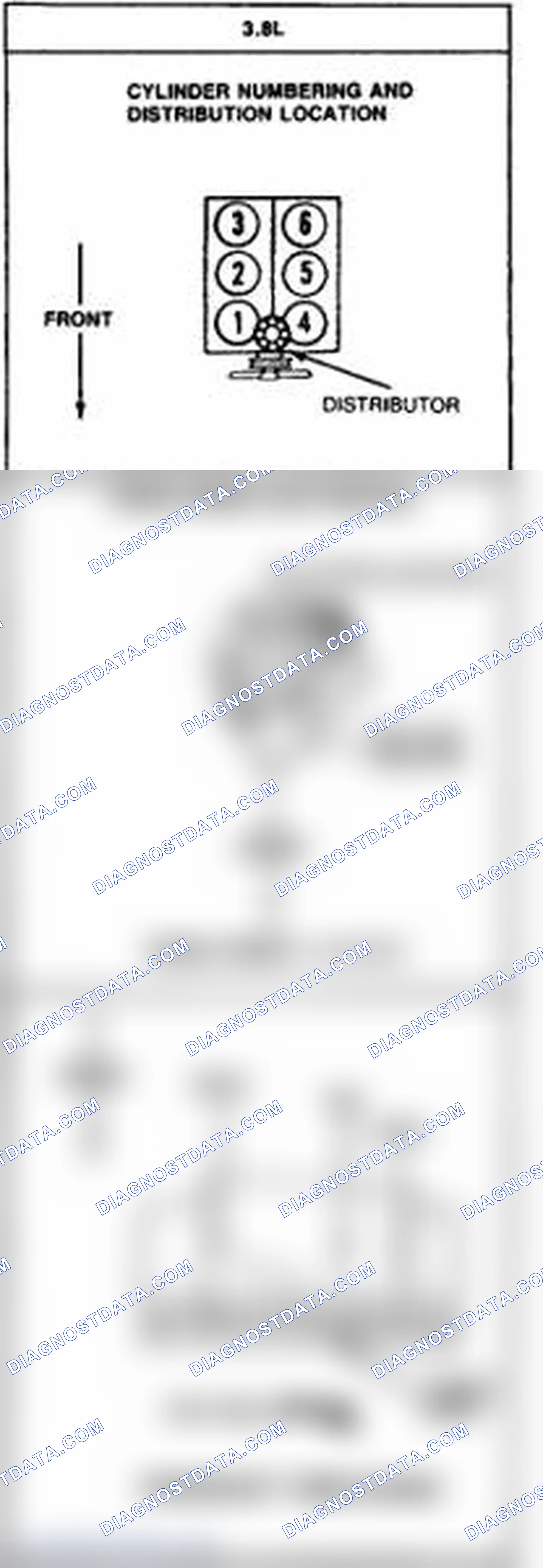 Scheme 10: Firing Order & Timing Marks (3.8L - Continental)