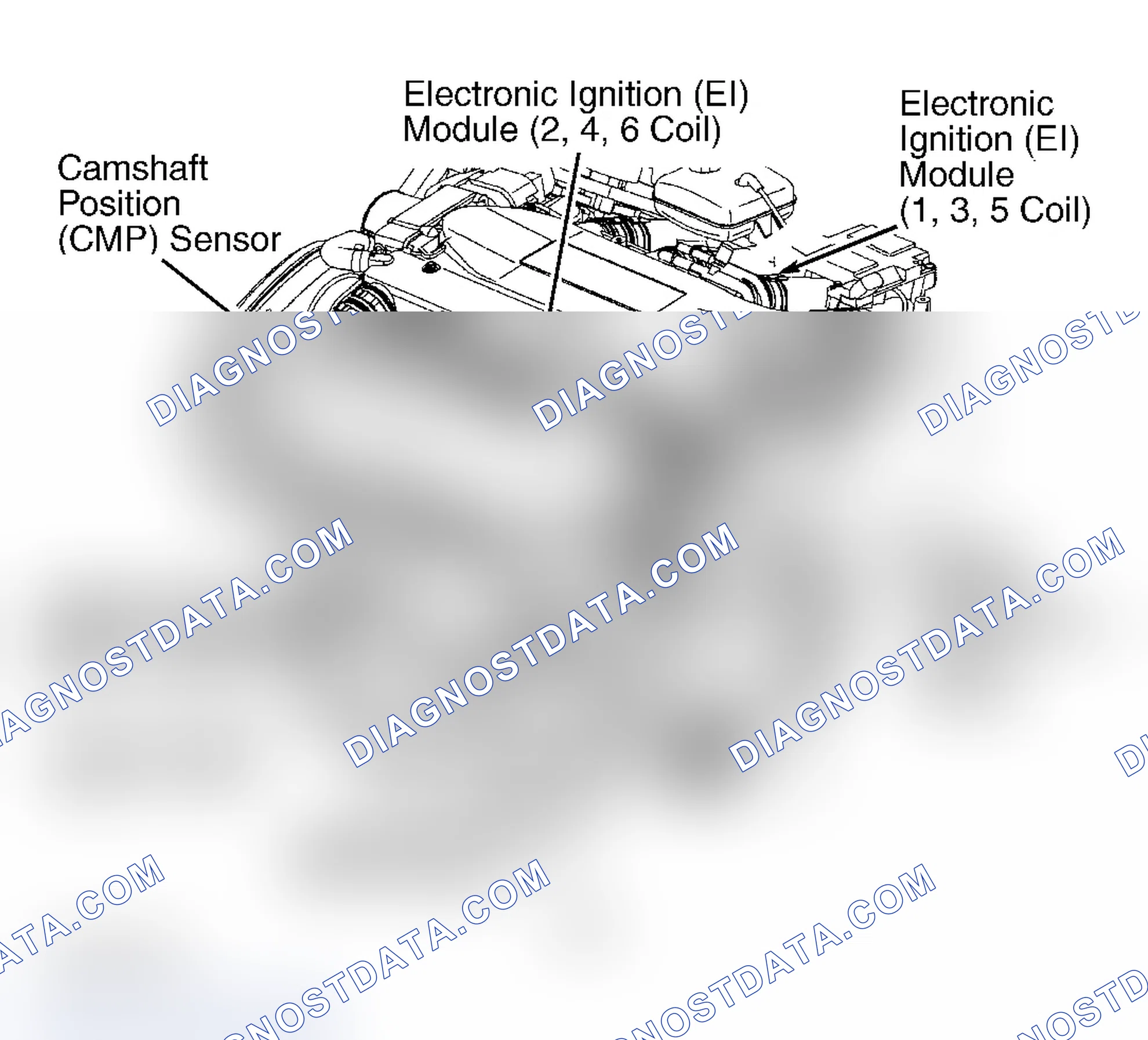 Scheme 55: ENGINE COMPONENT LOCATIONS (3.0L VIN R - SATURN)