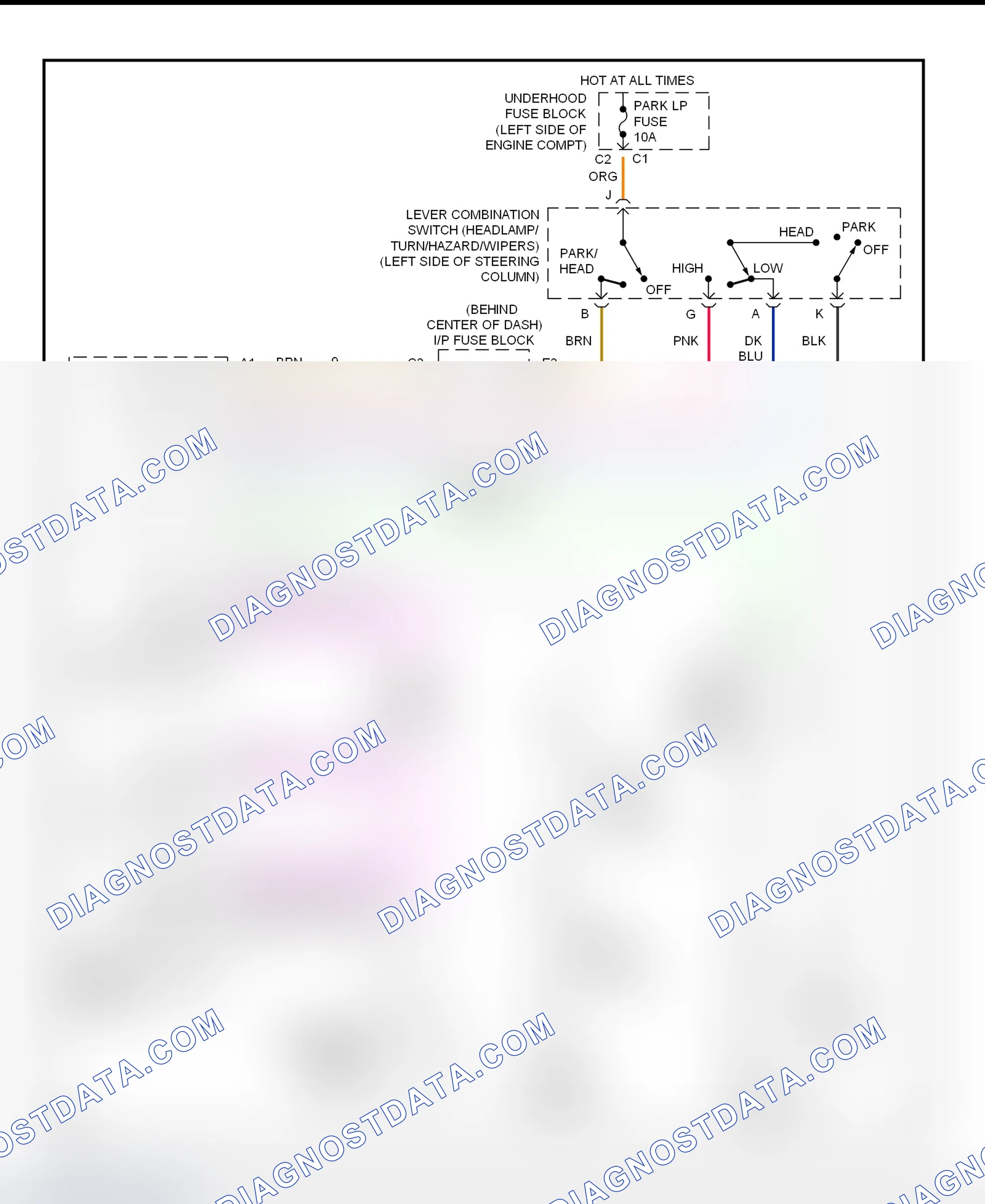 Scheme 26: Warning System Wiring Diagram (Saturn "S" Series)