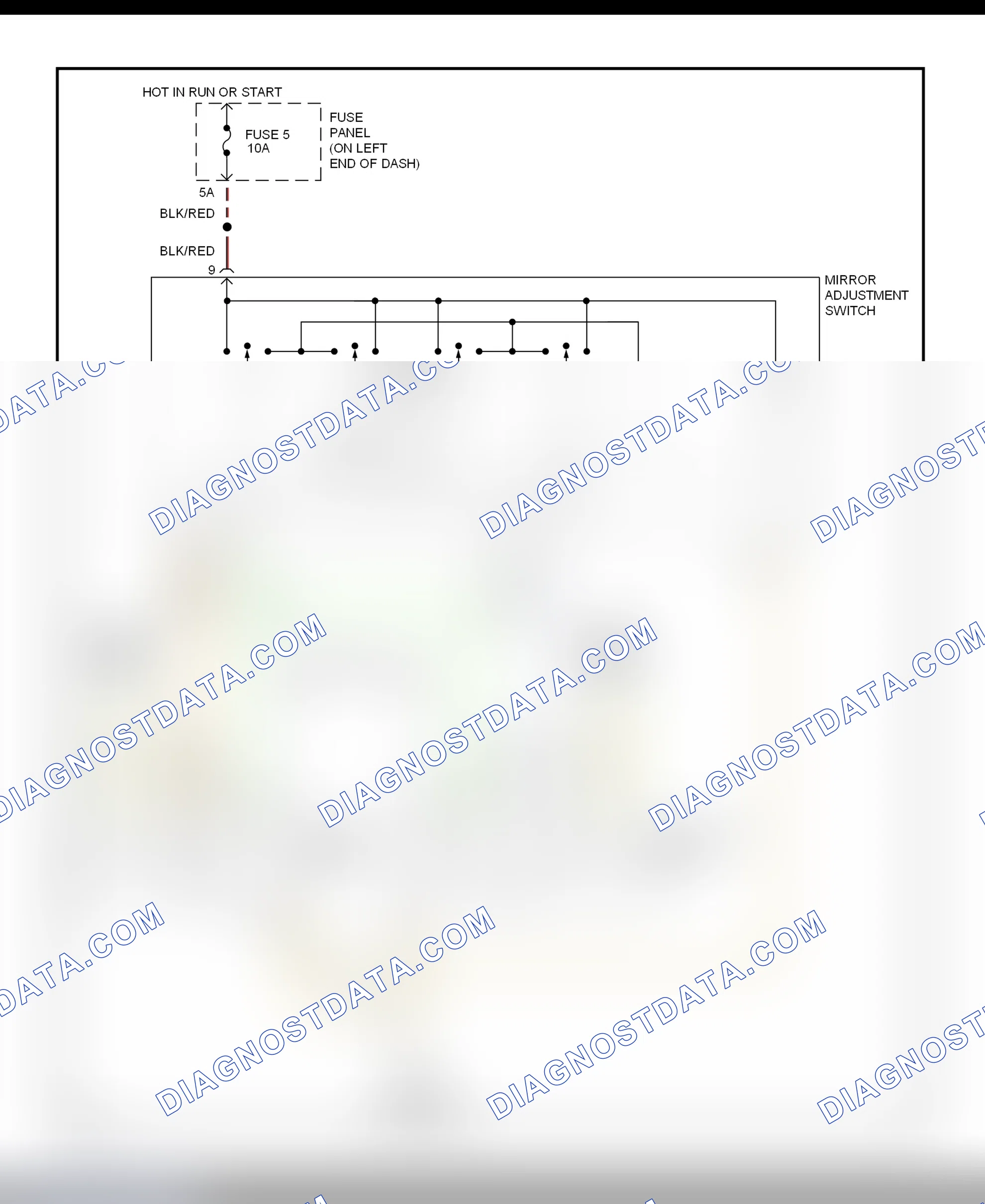 Scheme 2: Power Mirror System Wiring Diagram (A4 & S4)