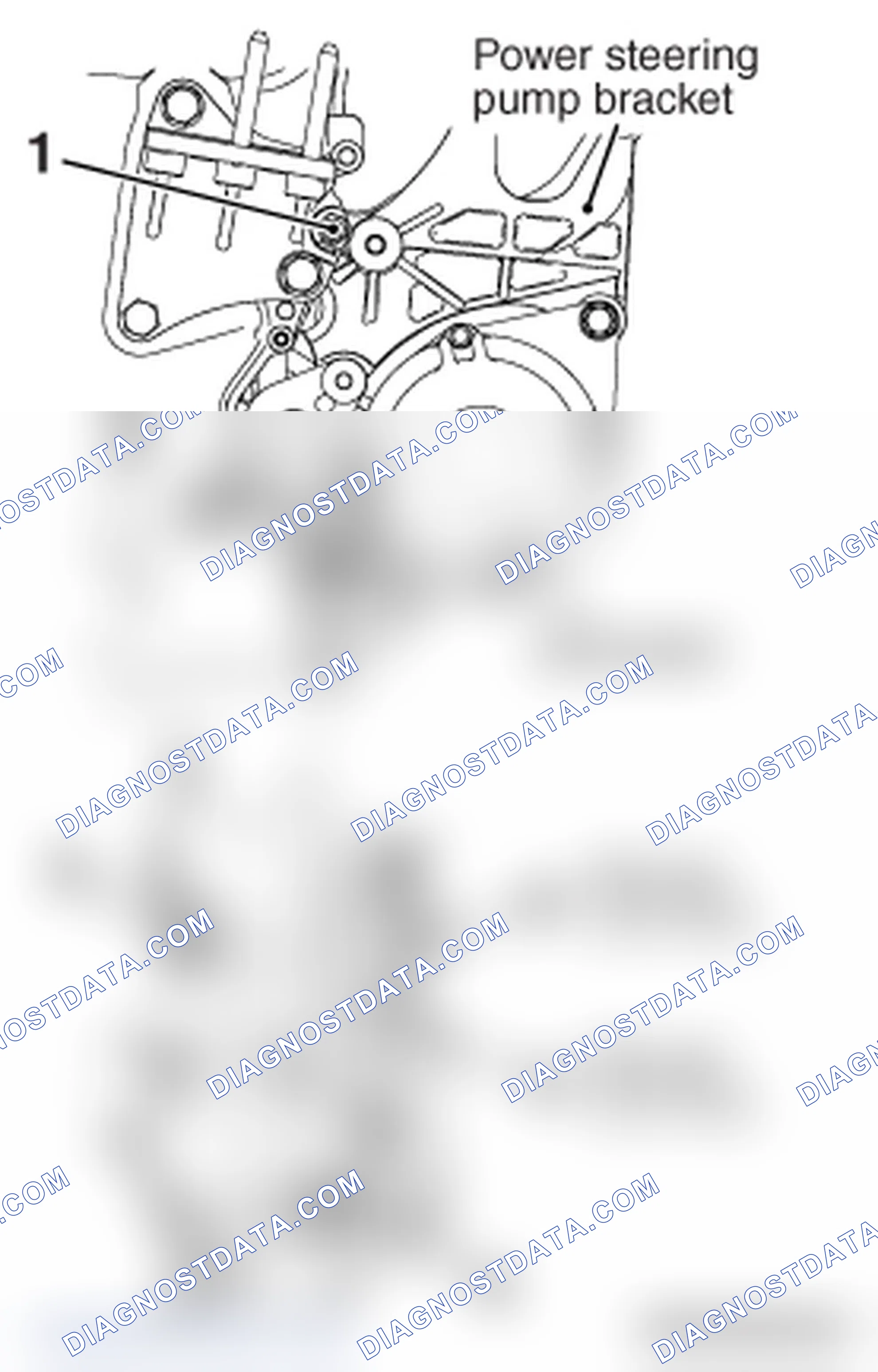 Scheme 365: >> C << GENERATOR/POWER STEERING PUMP BRACKET INSTALLATION