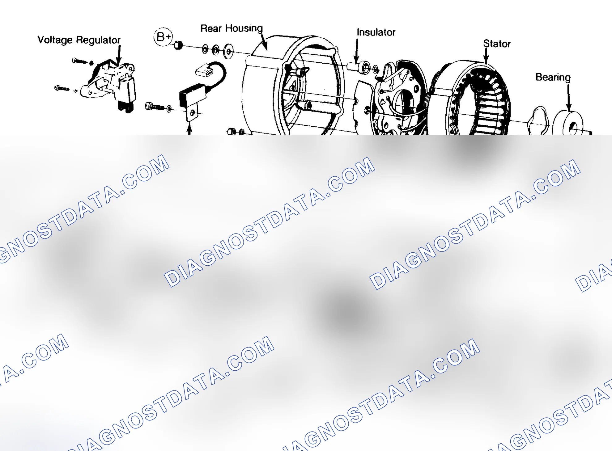 Scheme 5: Exploded View of Bosch 55 Ampere Alternator
