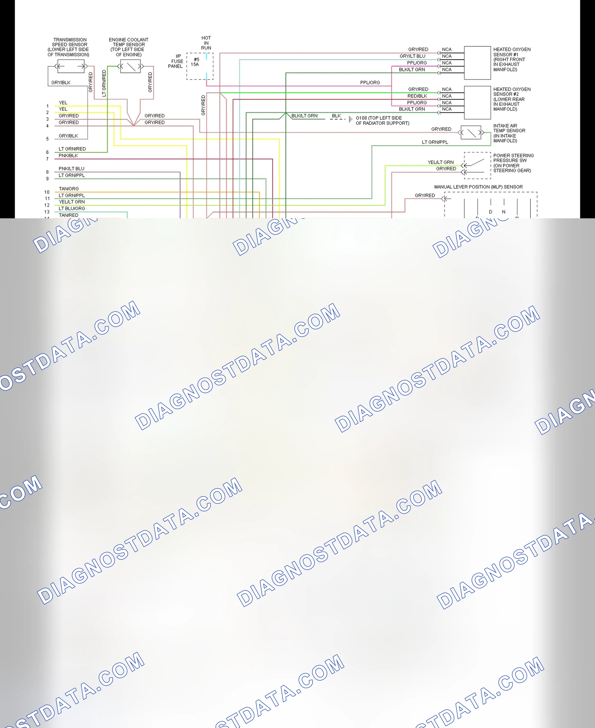 Scheme 184: EEC-IV Wiring Diagram (Sable 3.0L & Taurus 3.0L Except Flex Fuel & SHO - 2 Of 2)