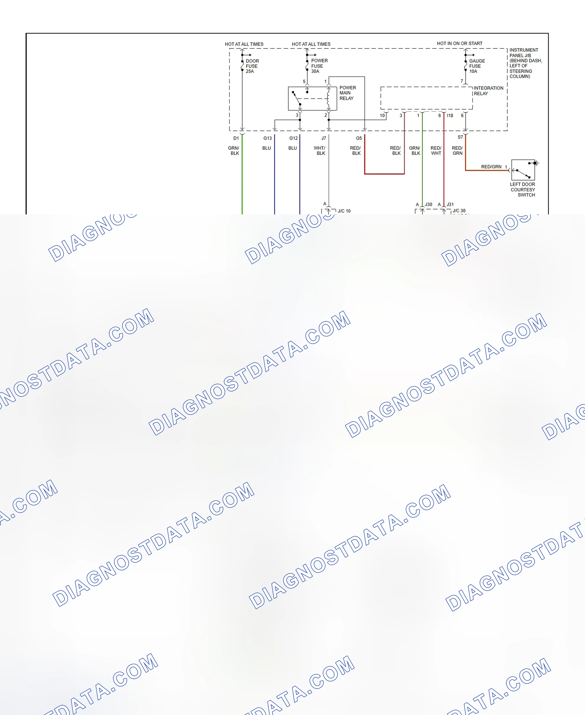 Scheme 21: Power Window System Wiring Diagram (Camry Solara)