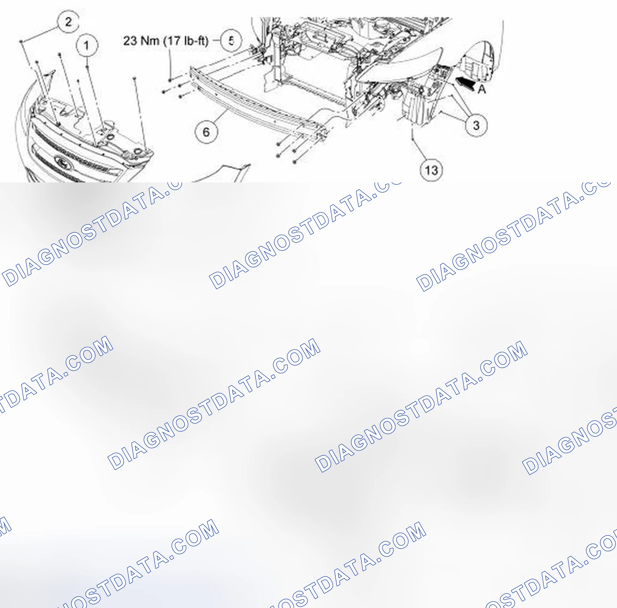 Scheme 9: Bumper - Exploded View, Front