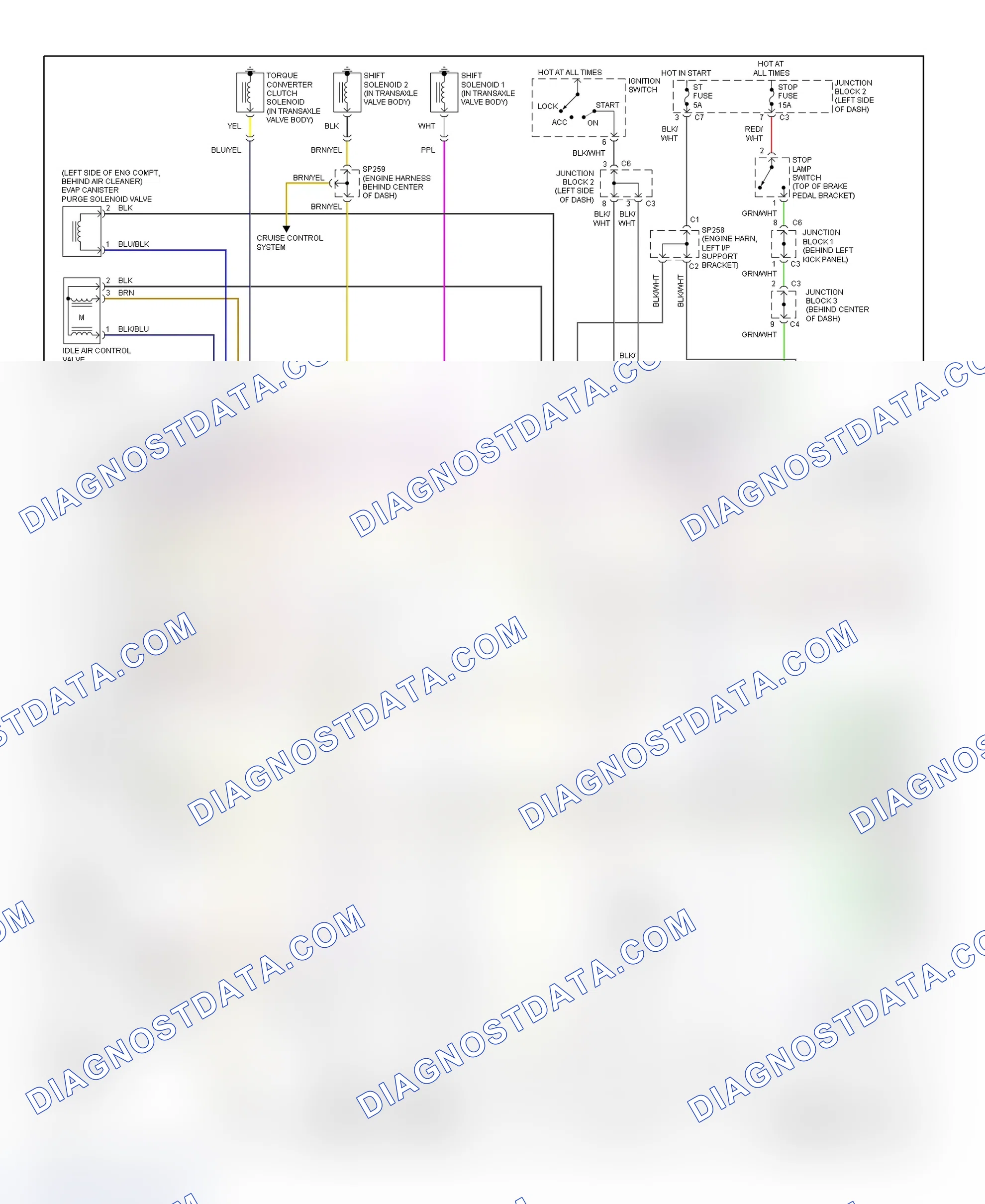 Scheme 154: PCM Wiring Diagram (Prizm - 1.8L - 1 Of 2)