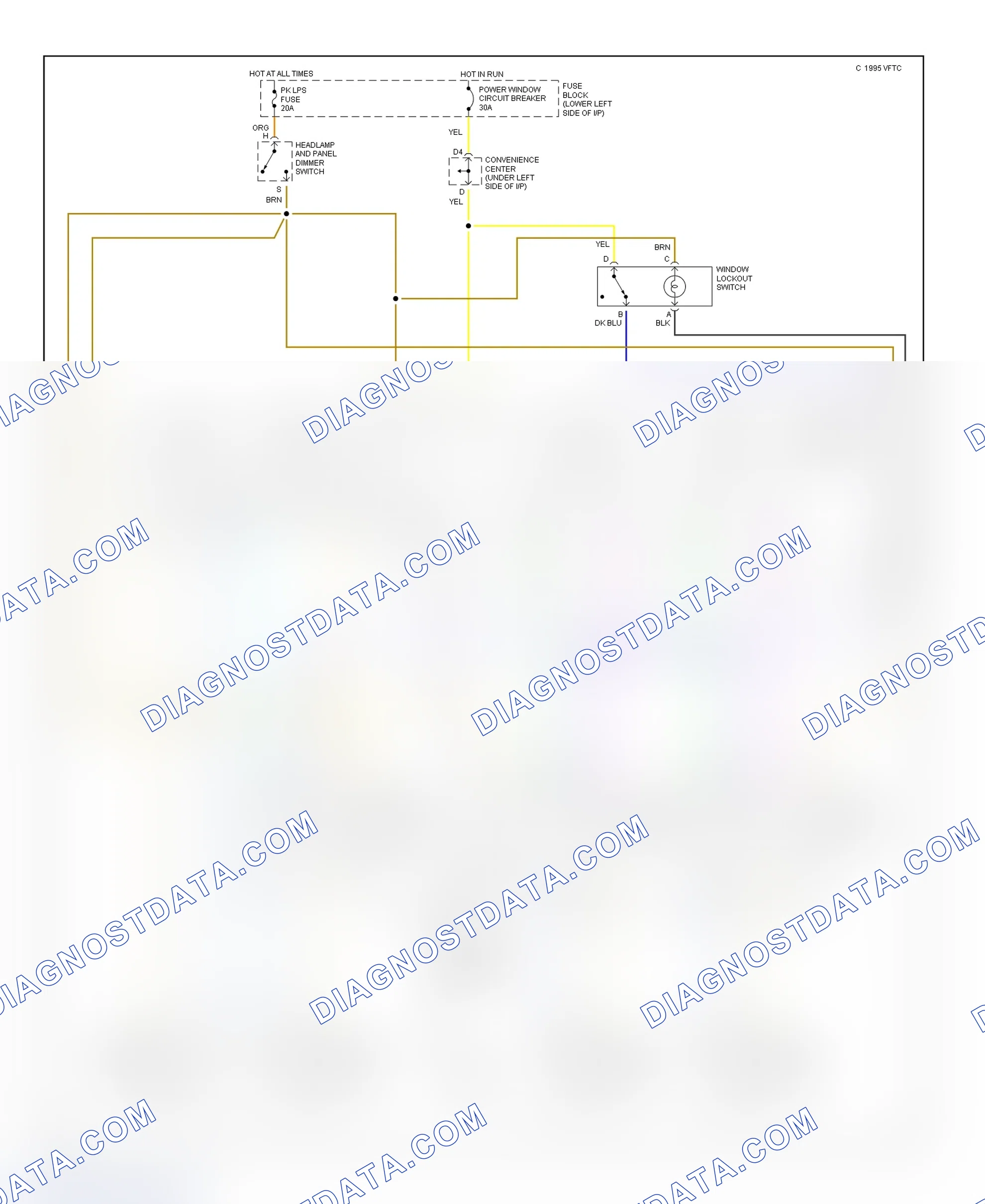 Scheme 2: Power Window Wiring Diagram (4 Door)