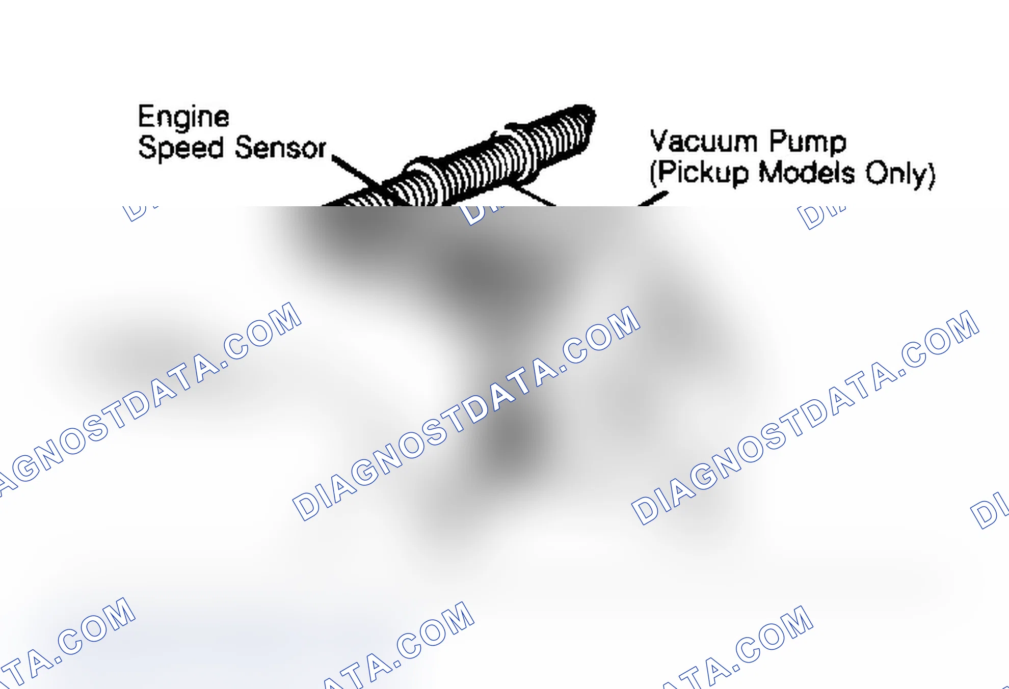 Scheme 1: Engine Speed Sensor Location (Pickup Models Only)